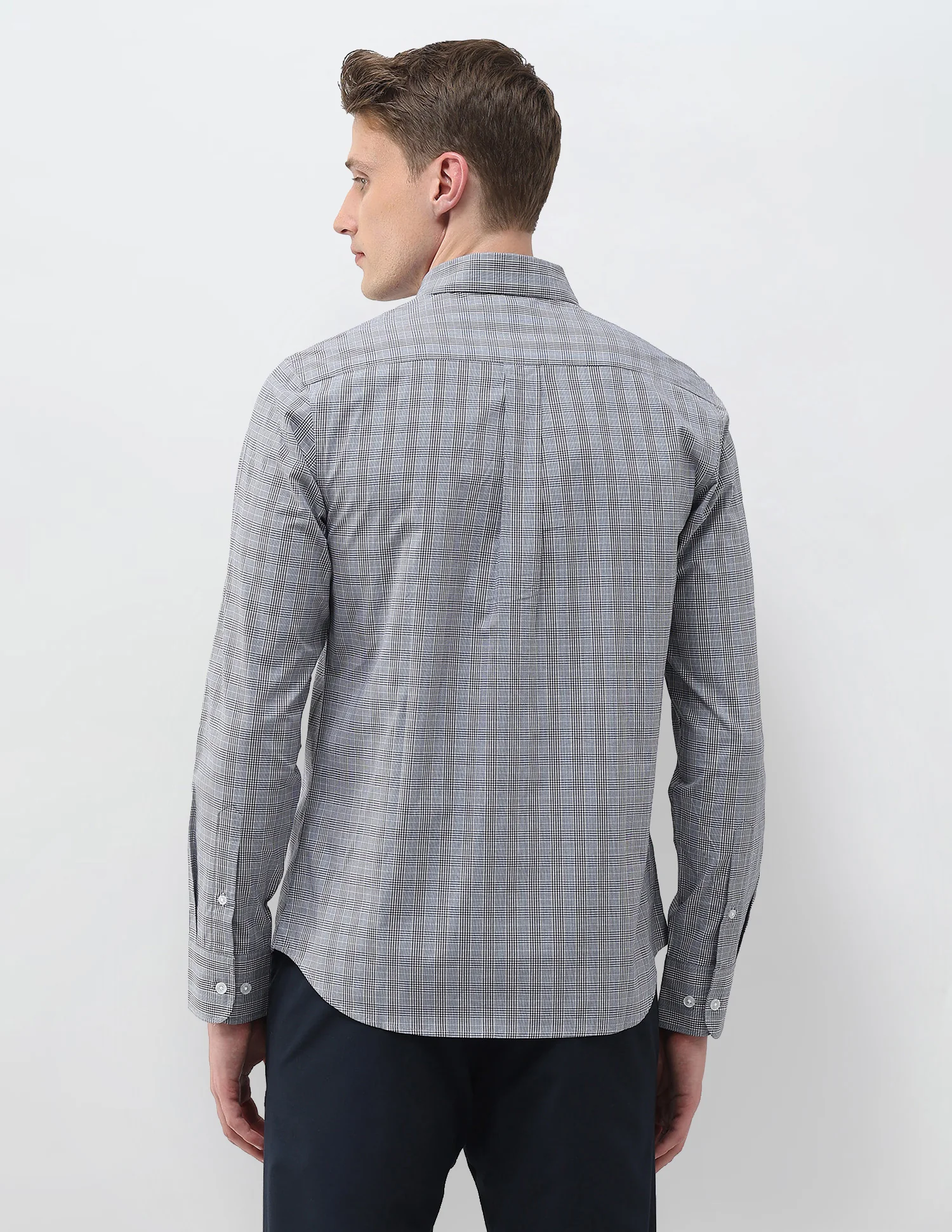 Glen Checked Tailored Fit Shirt - Image 5