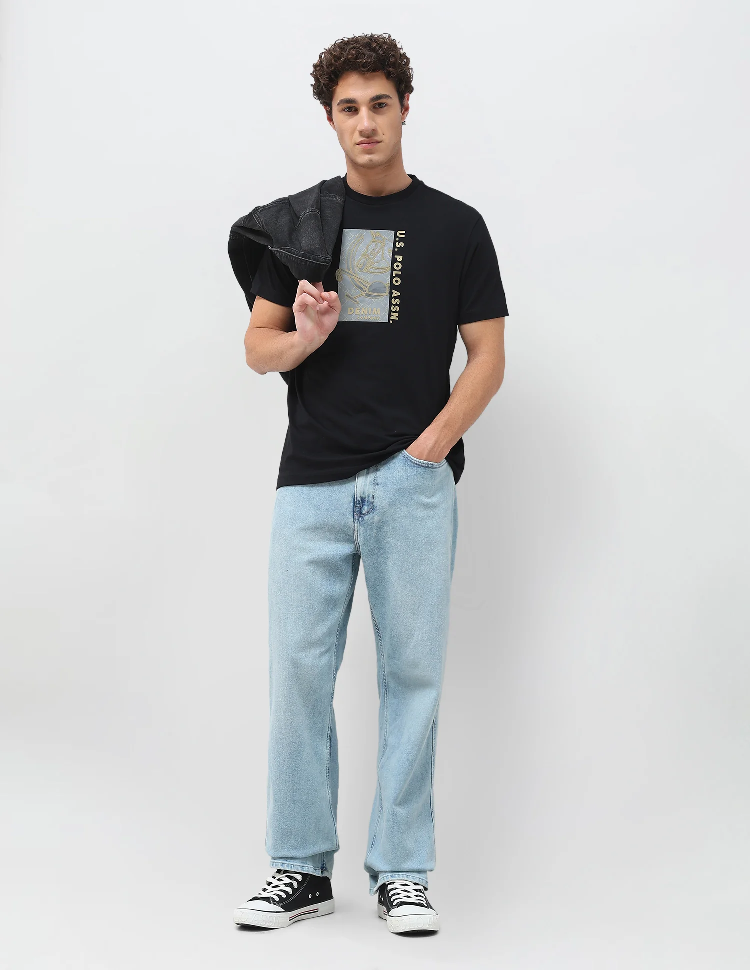 Graphic Brand Embossed Slim Fit T-Shirt - Image 3