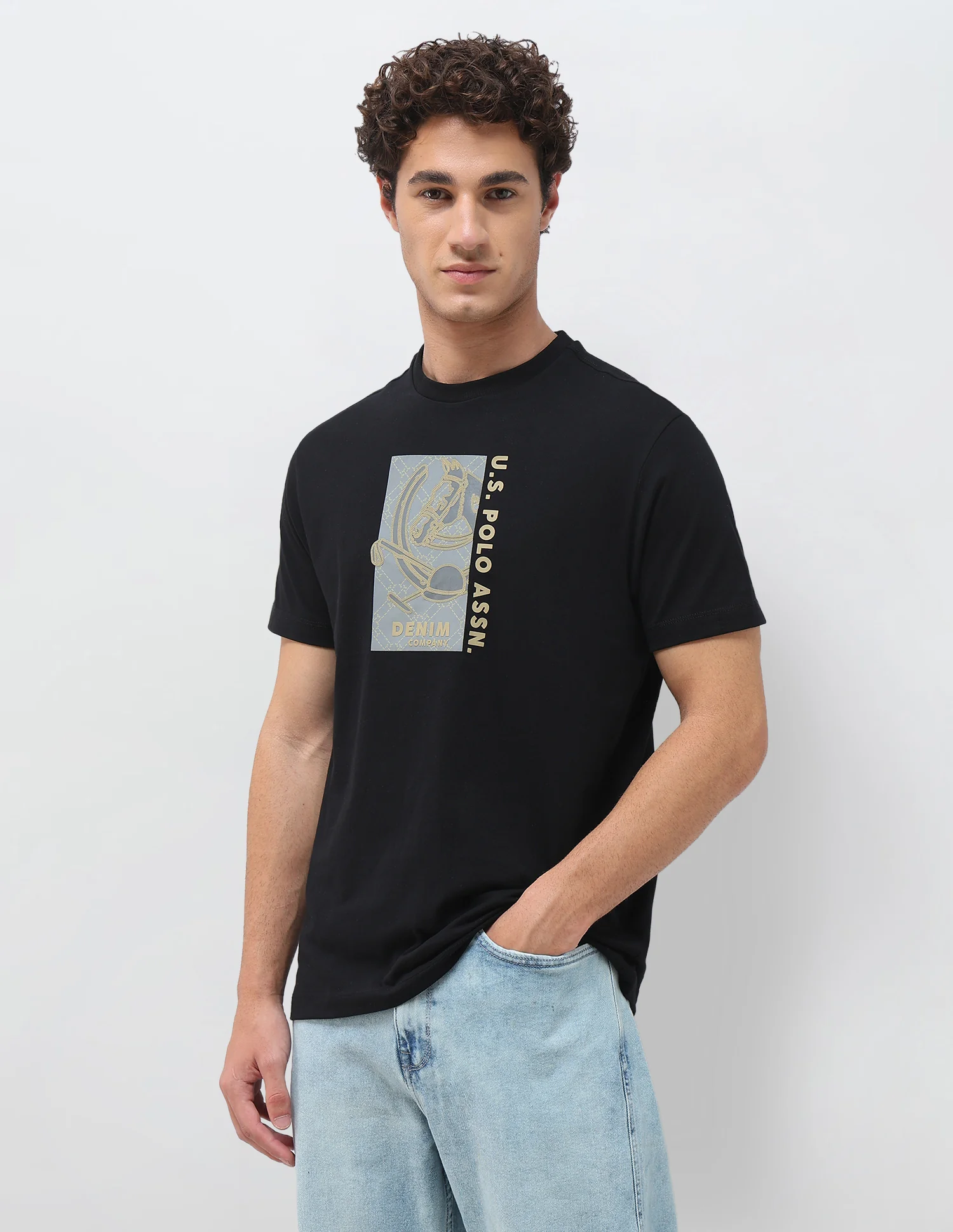 Graphic Brand Embossed Slim Fit T-Shirt - Image 4