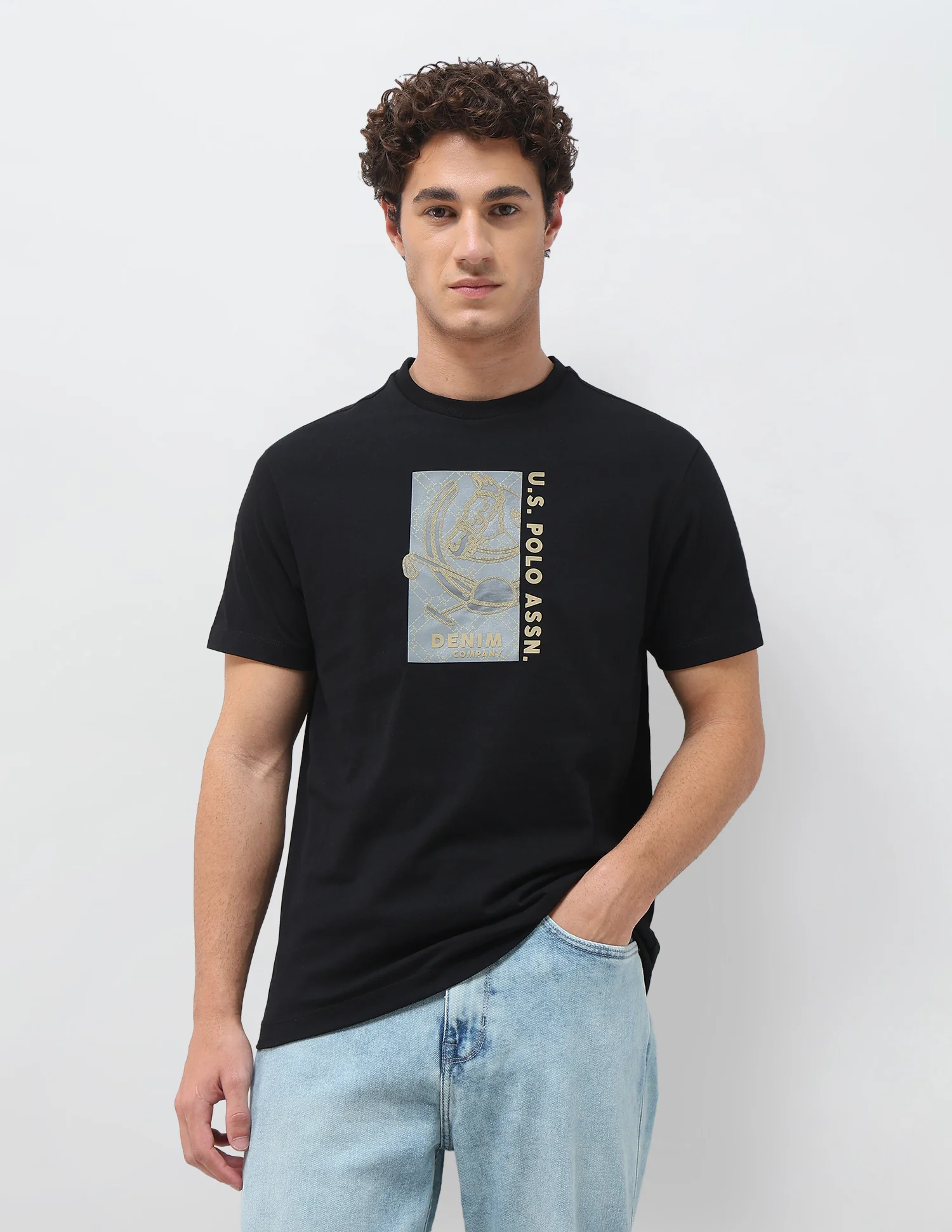 Graphic Brand Embossed Slim Fit T-Shirt - Image 6