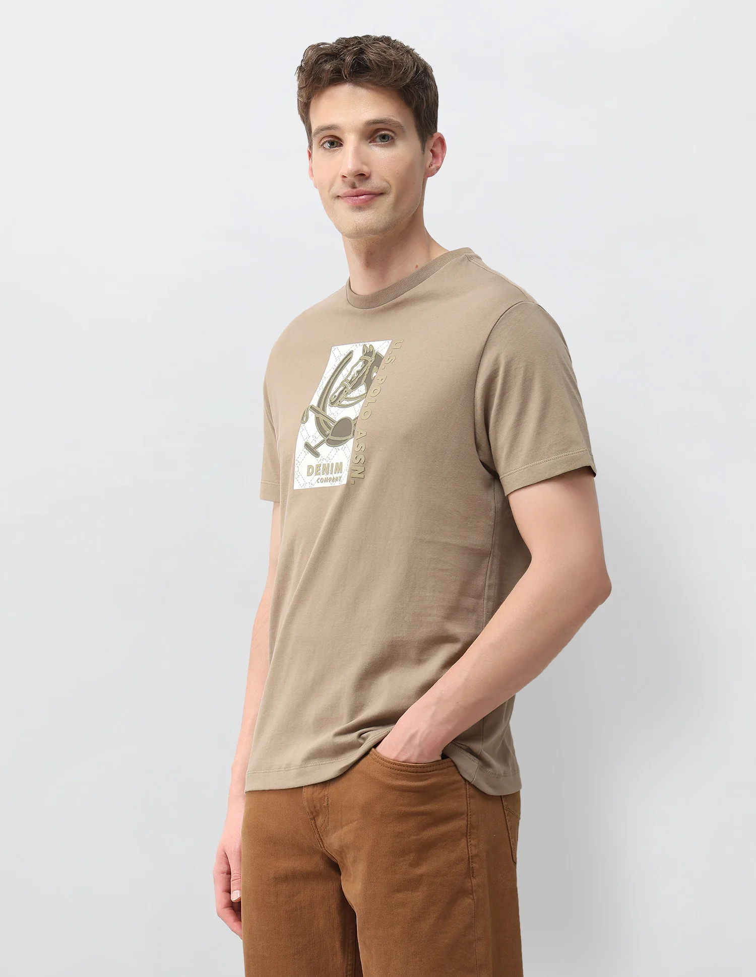 Graphic Brand Embossed Slim Fit T-Shirt - Image 4