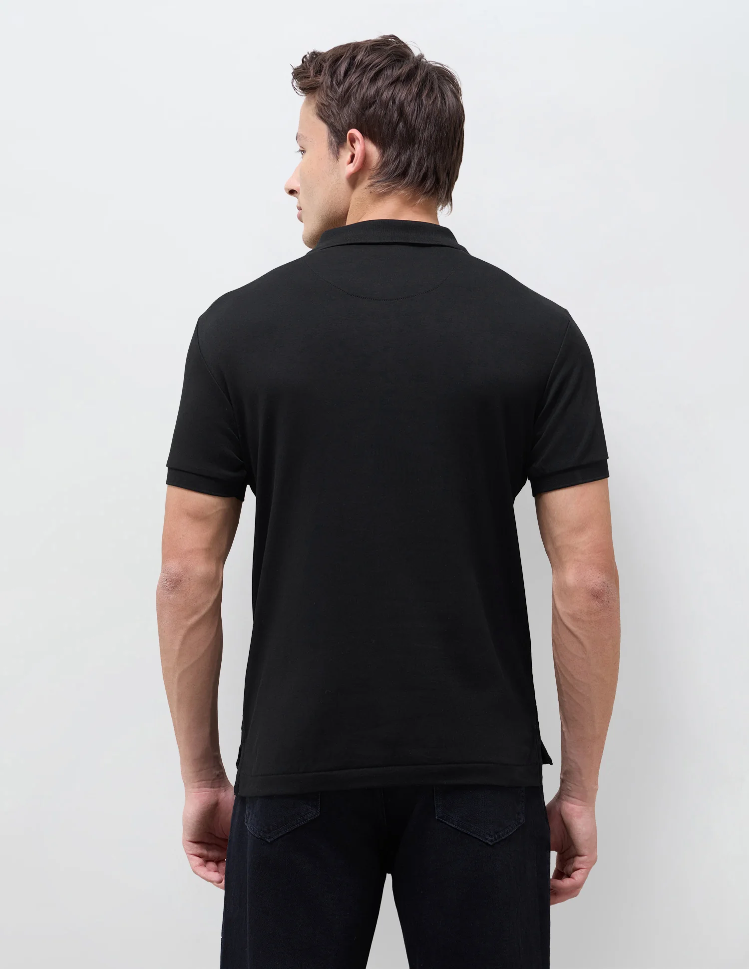 Graphic Brand Patterned Knit Polo Shirt - Image 5