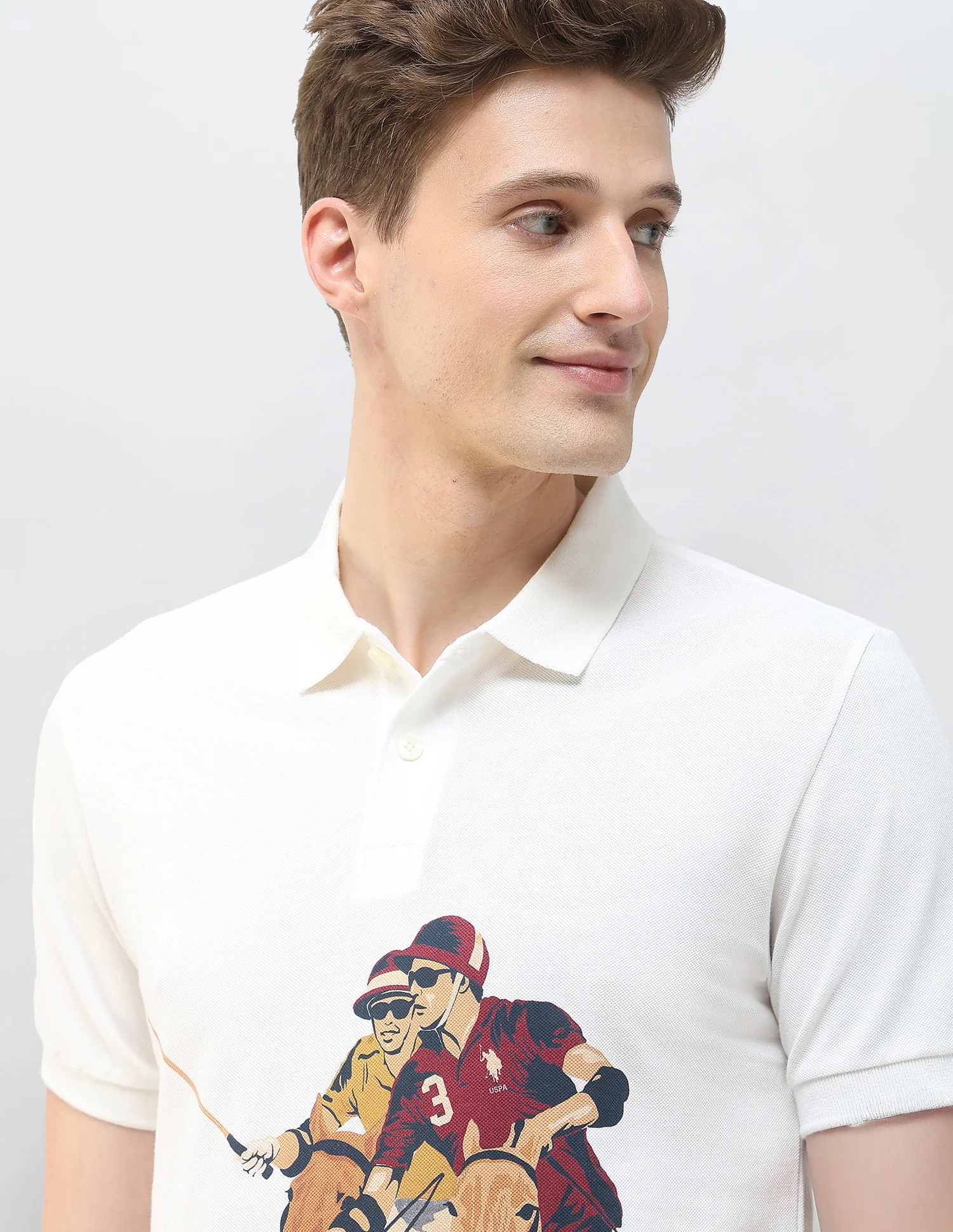 Graphic Brand Printed Motel On The Coast Polo Shirt - Image 7