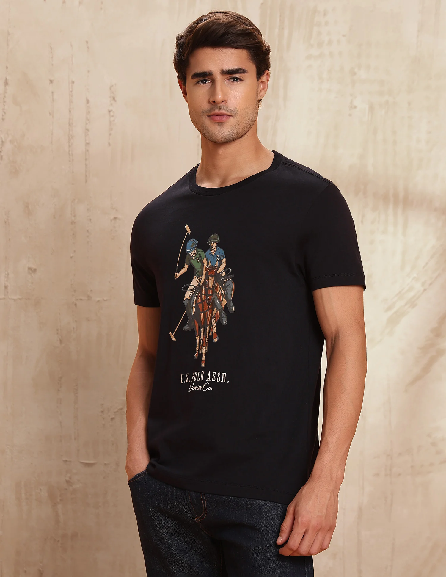 Graphic Brand Printed Muscle Fit T-Shirt - Image 4