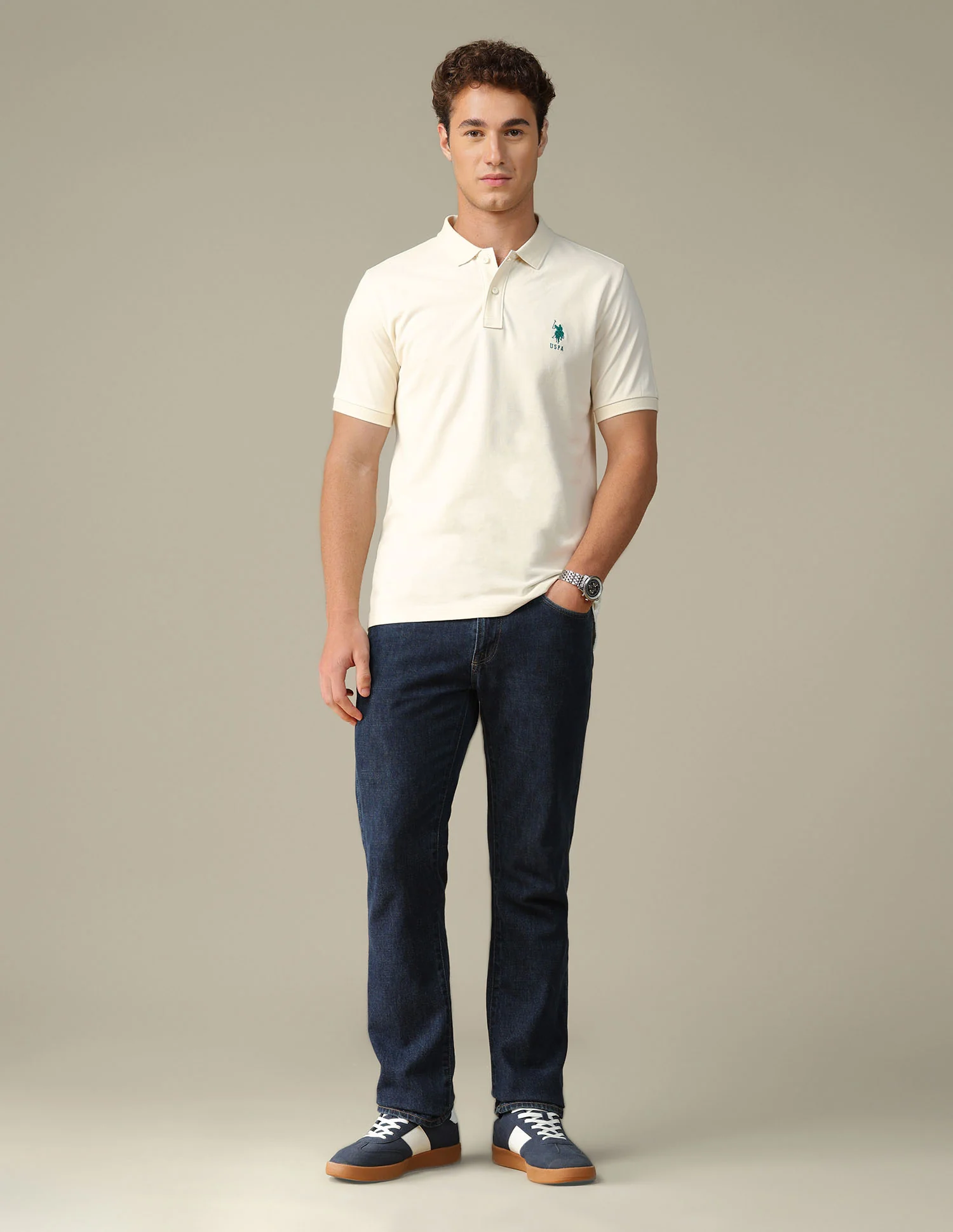 Graphic Brand Printed Regular Fit Polo Shirt - Image 3