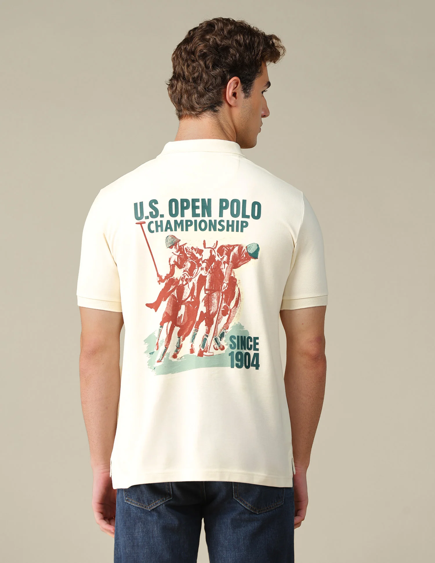 Graphic Brand Printed Regular Fit Polo Shirt - Image 5