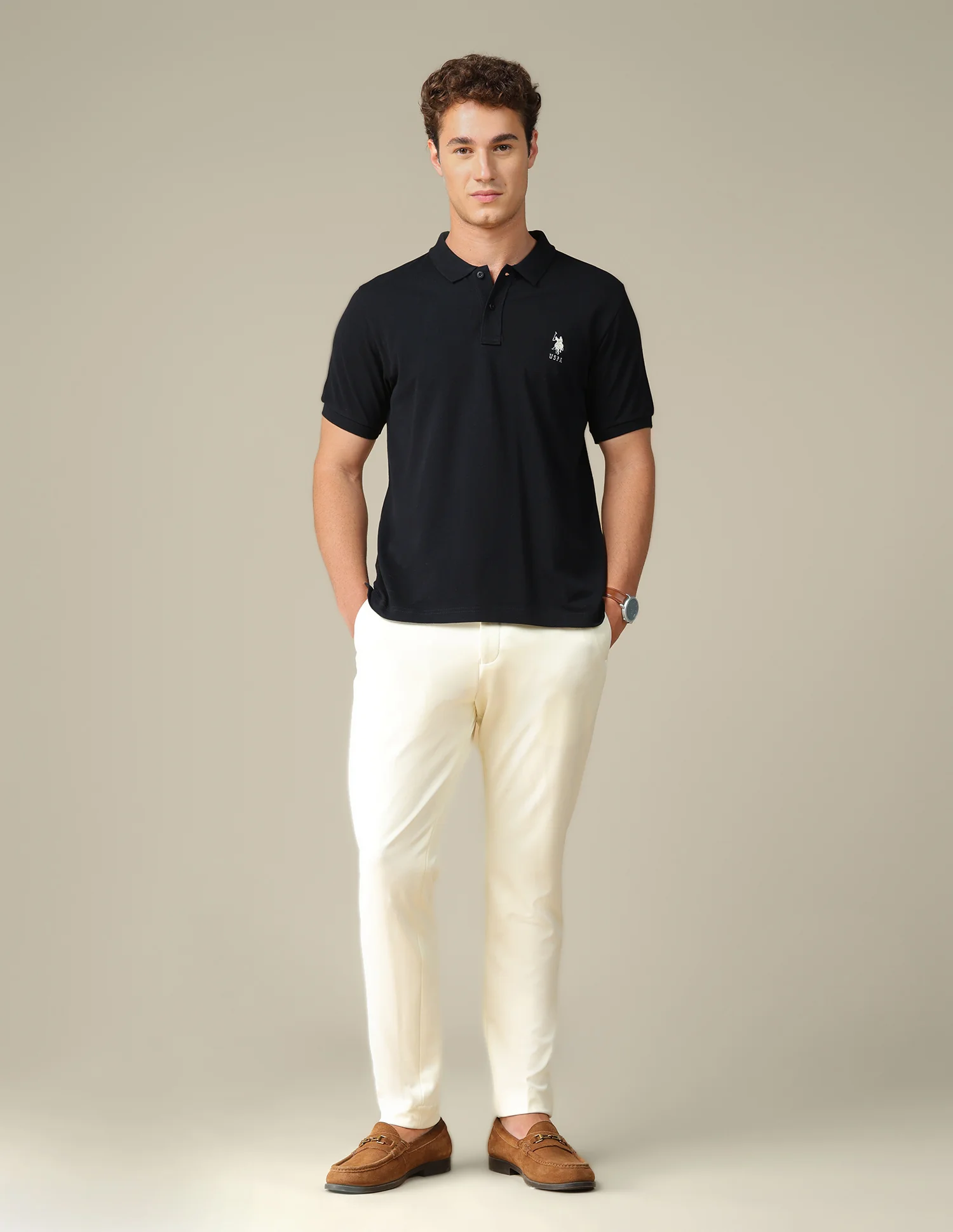 Graphic Brand Printed Regular Fit Polo Shirt - Image 3