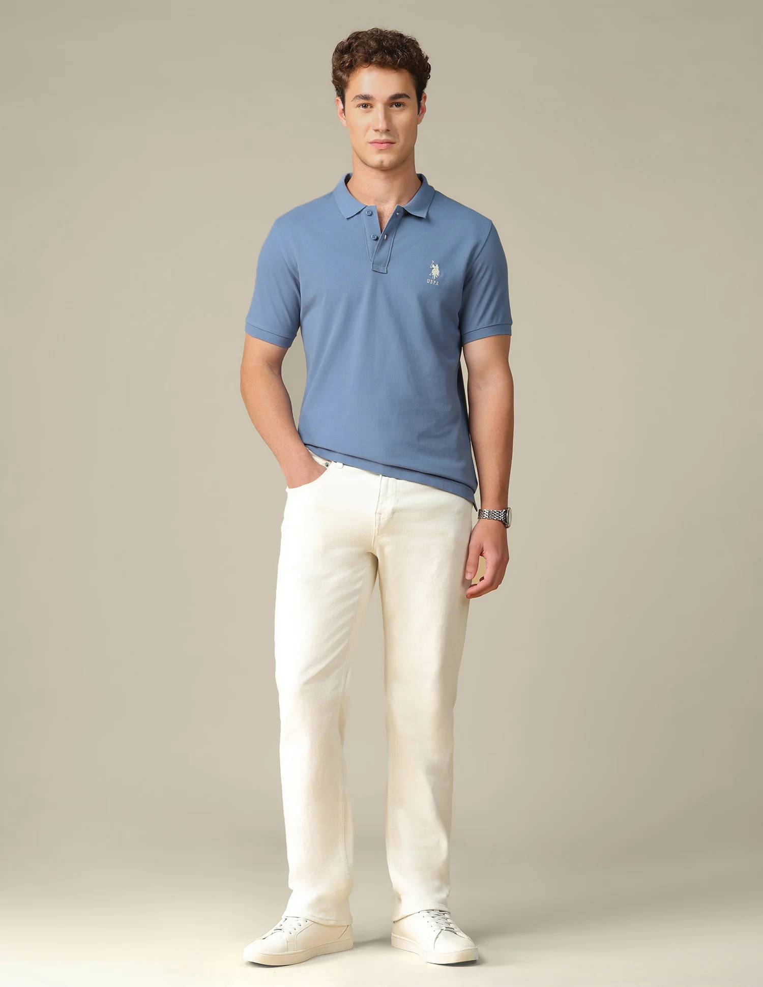 Graphic Brand Printed Regular Fit Polo Shirt - Image 3