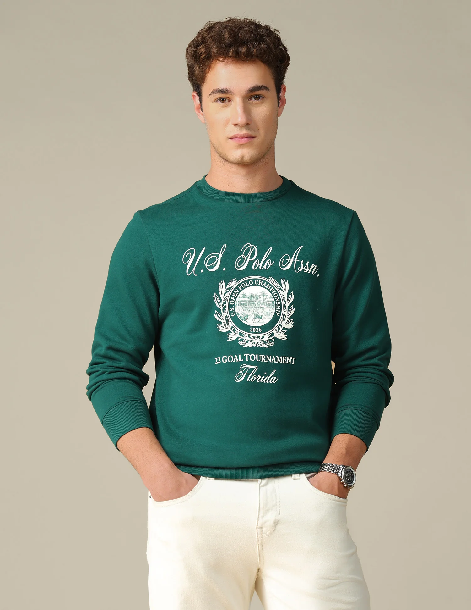 Graphic Brand Printed Regular Fit Sweatshirt