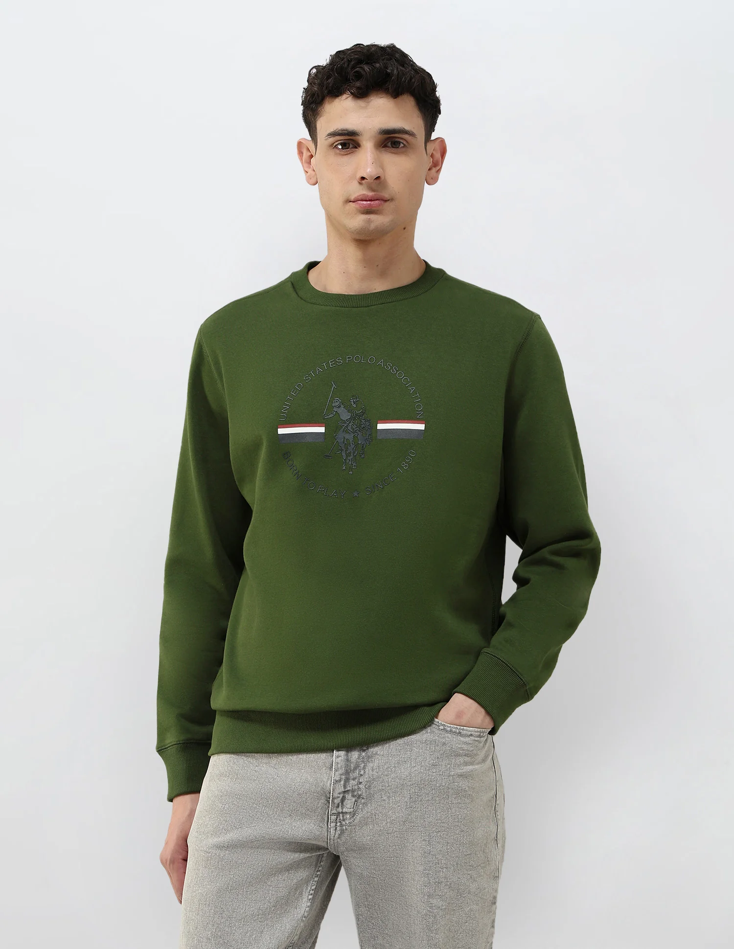 Graphic Brand Printed Regular Fit Sweatshirt