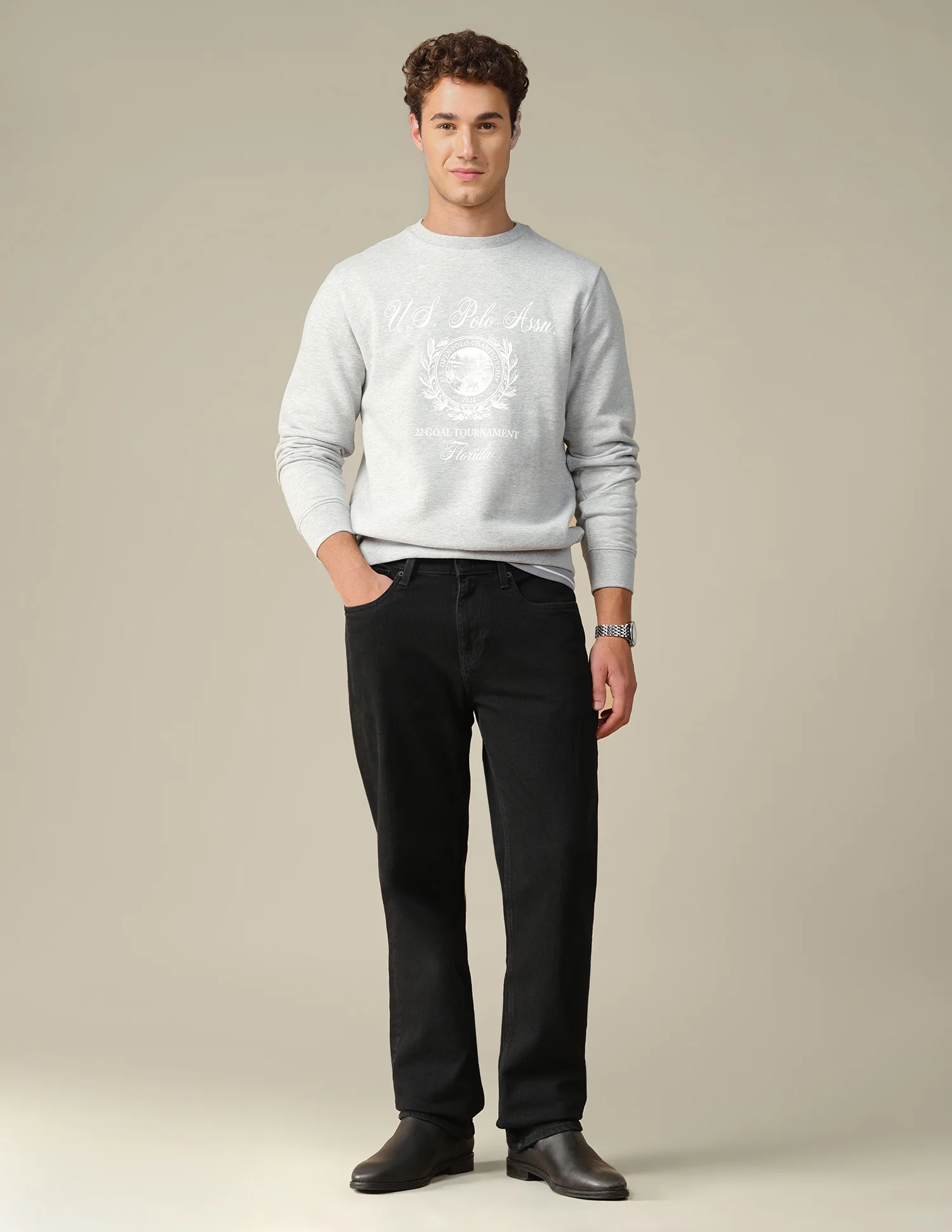 Graphic Brand Printed Regular Fit Sweatshirt - Image 3
