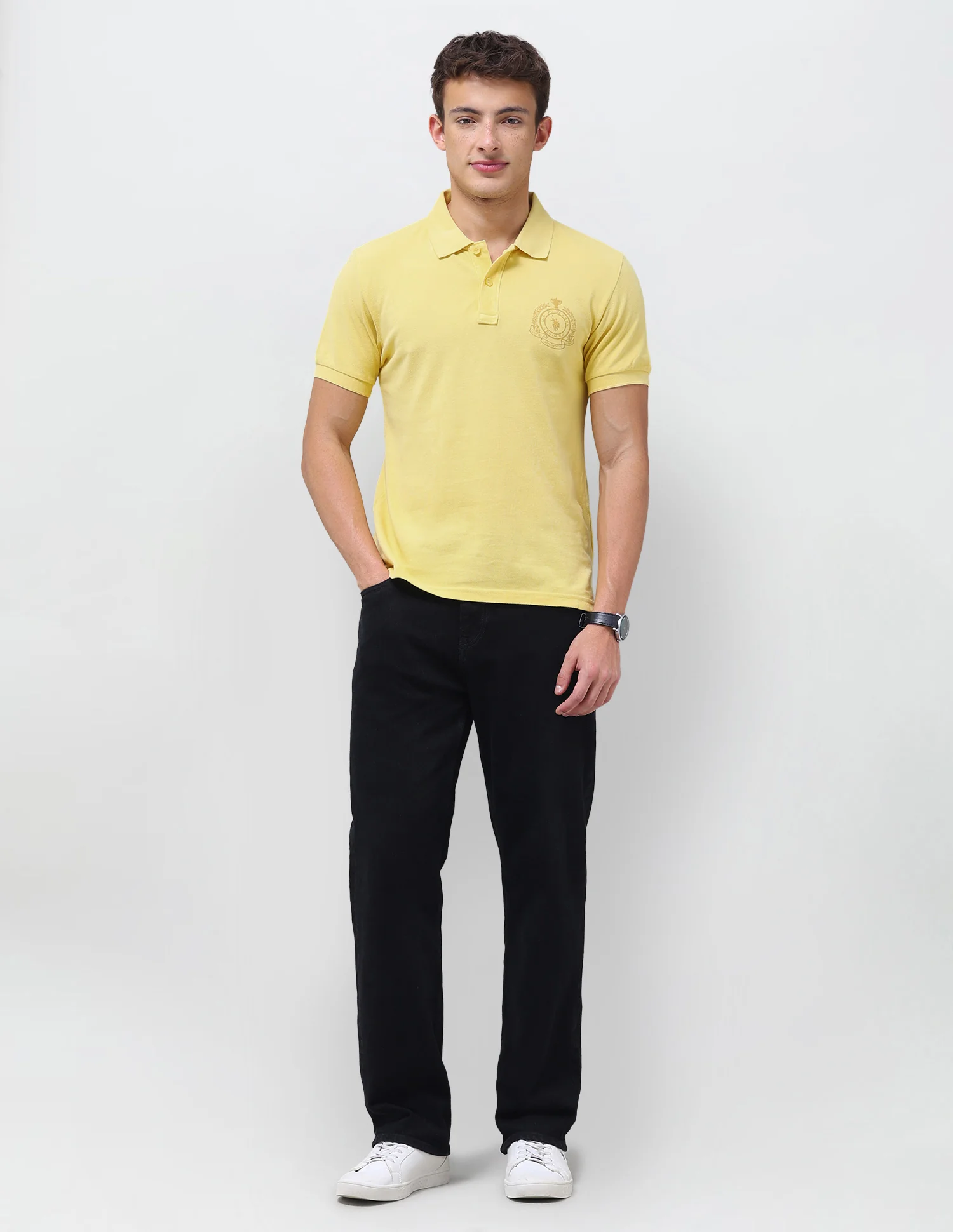 Graphic Brand Printed Slim Fit Polo Shirt - Image 3