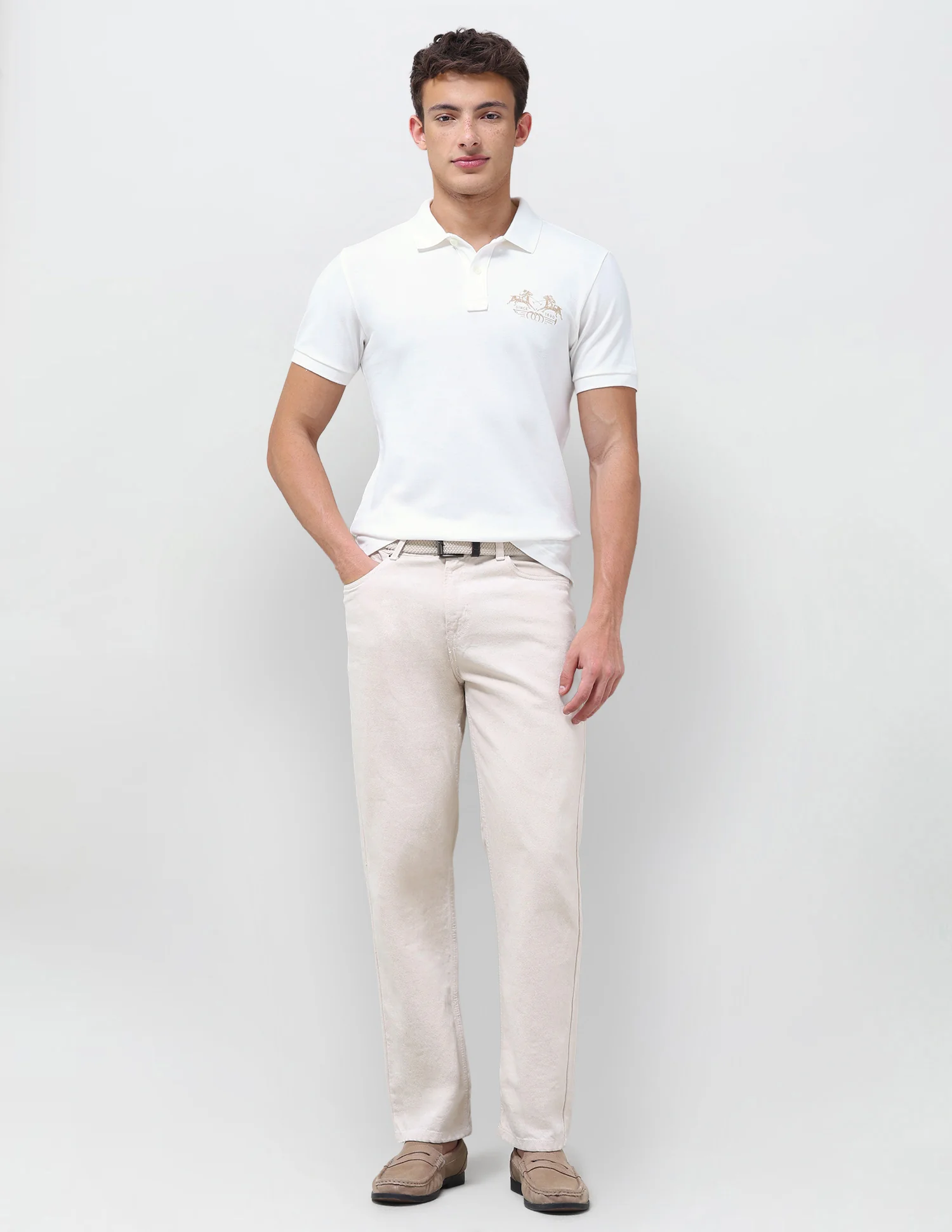 Graphic Brand Printed Slim Fit Polo Shirt - Image 3