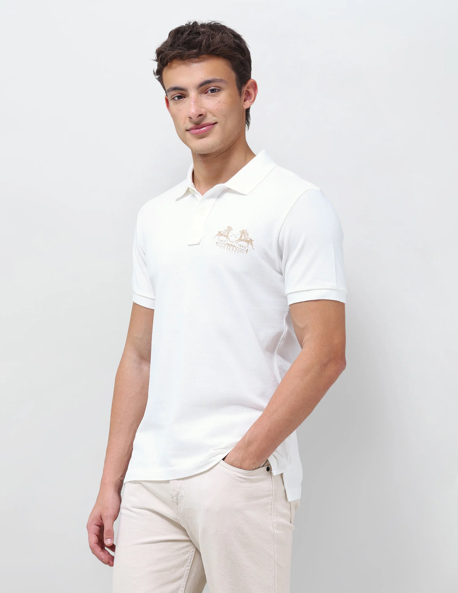 Graphic Brand Printed Slim Fit Polo Shirt - Image 4