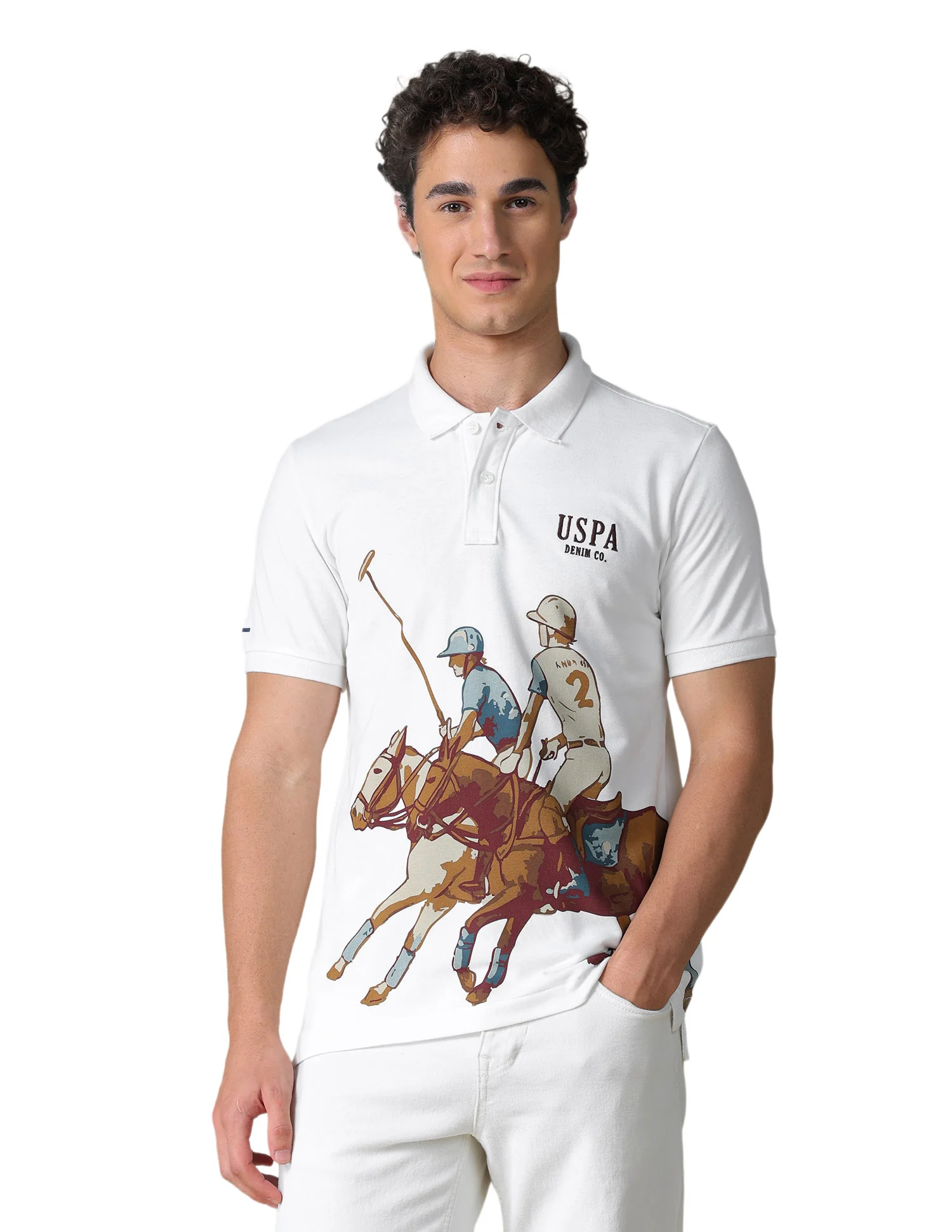 Graphic Brand Printed Slim Fit Polo Shirt - Image 10