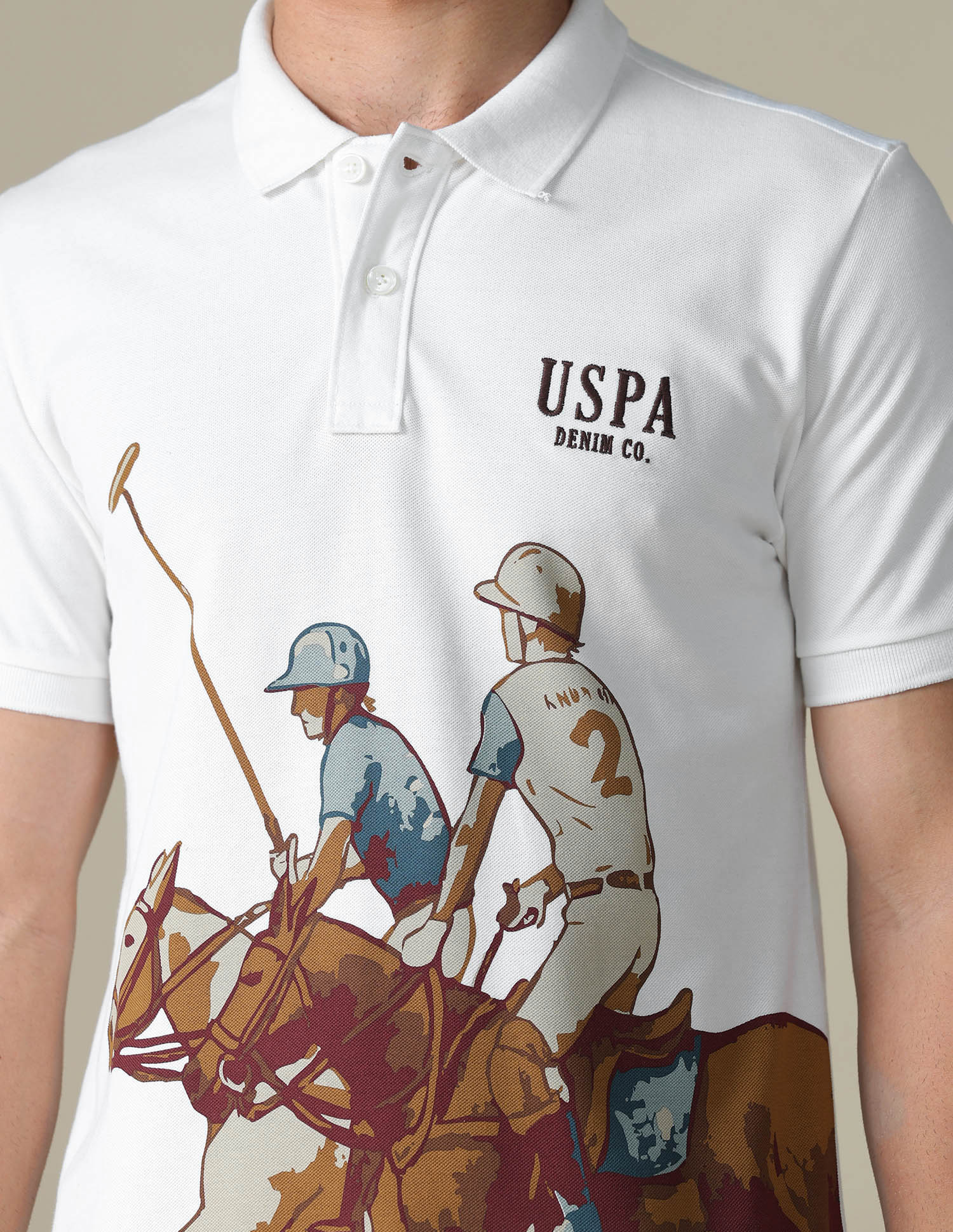 Graphic Brand Printed Slim Fit Polo Shirt - Image 7
