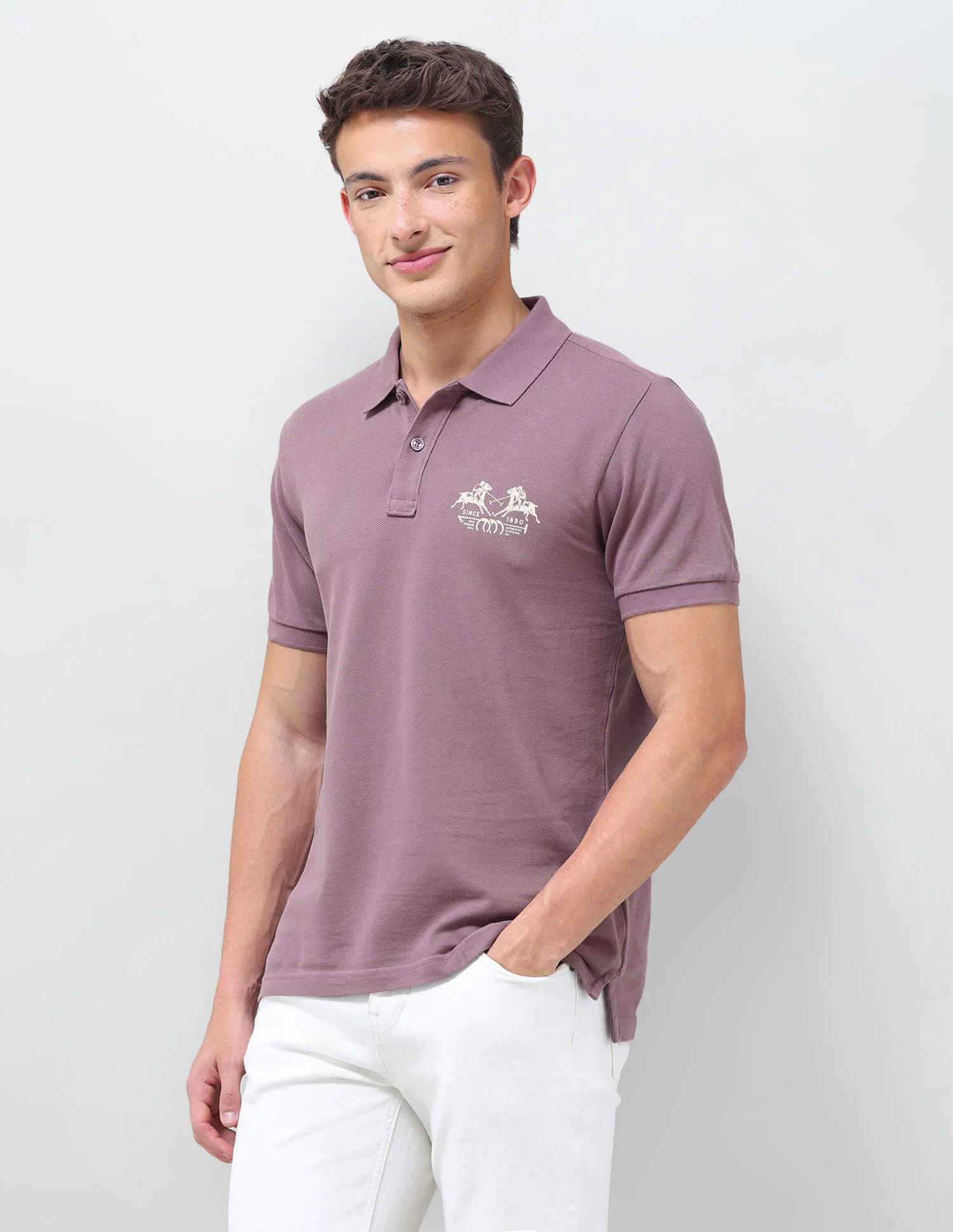 Graphic Brand Printed Slim Fit Polo Shirt - Image 4