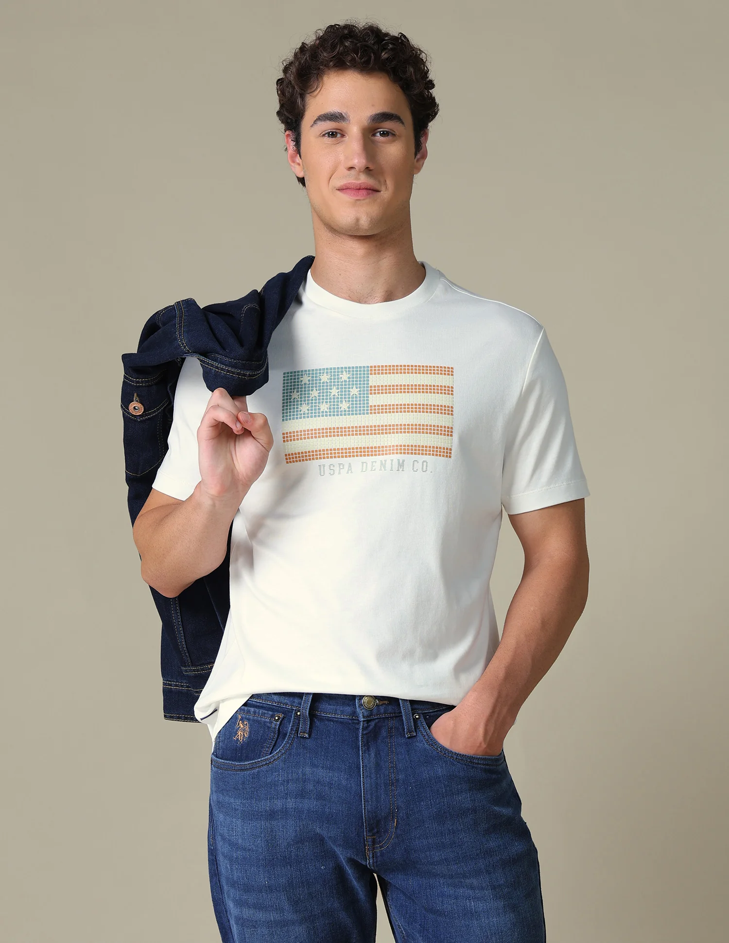 Graphic Brand Printed Slim Fit T-Shirt