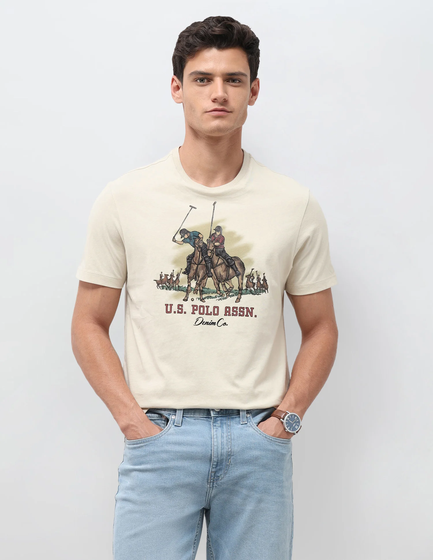 Graphic Brand Printed Slim Fit T-Shirt