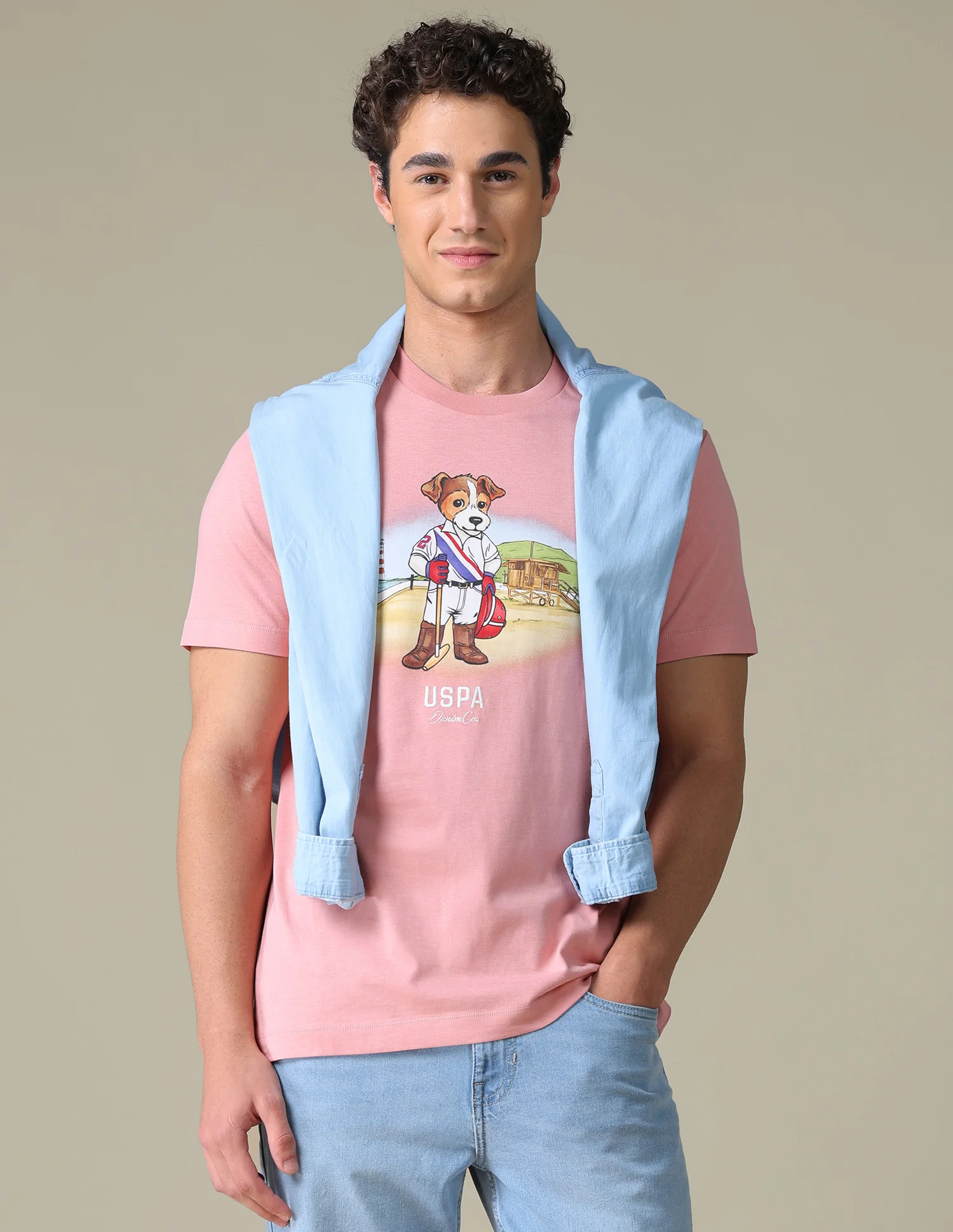 Graphic Brand Printed Slim Fit T-Shirt