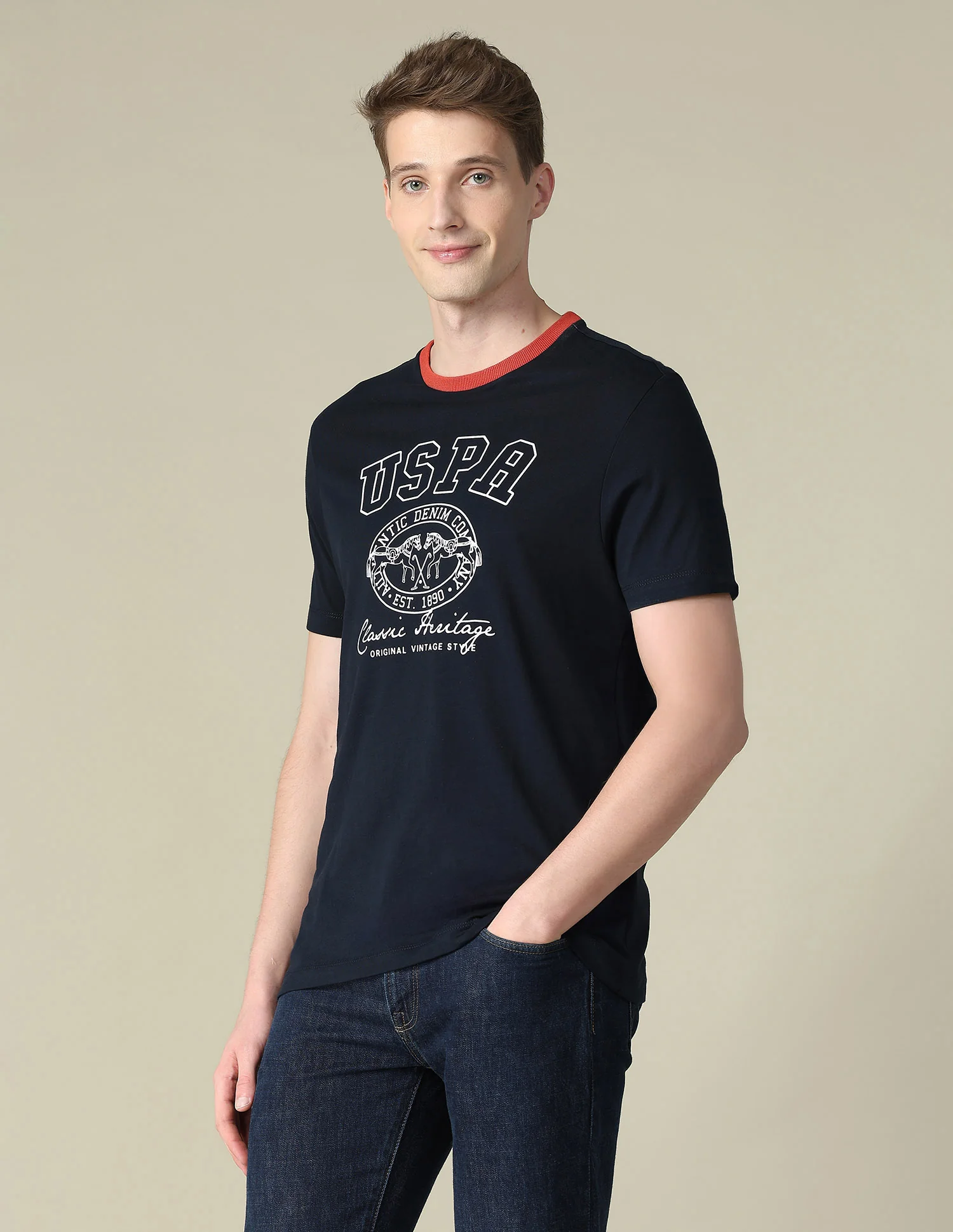 Graphic Brand Printed Slim Fit T-Shirt - Image 4