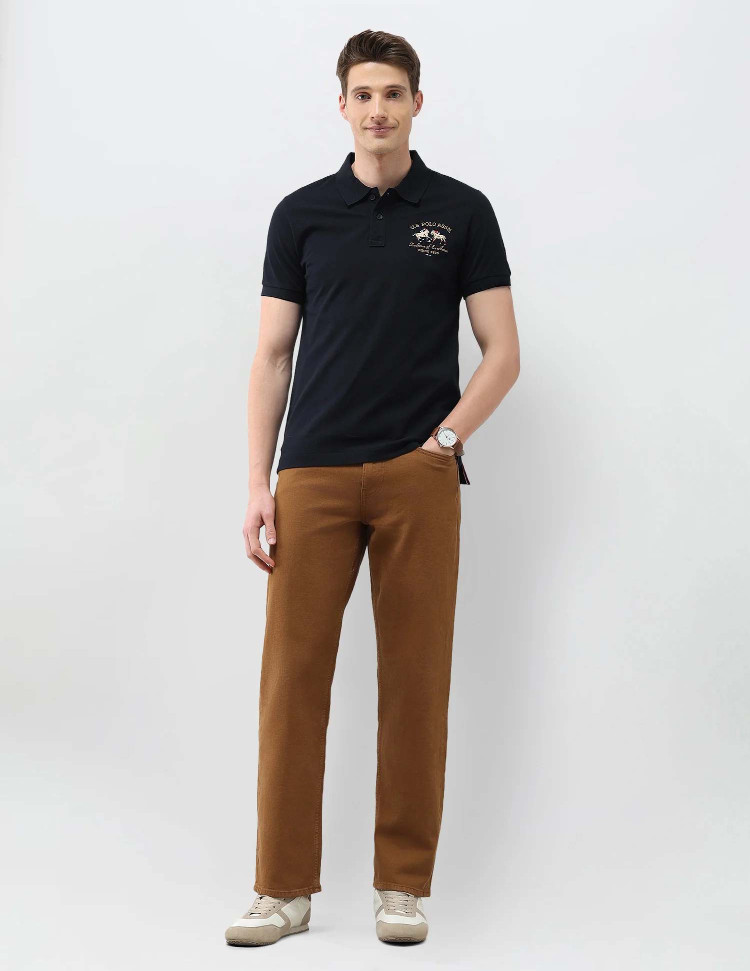 Graphic Embroidered Slim Fit Polo Shirt - Image 3