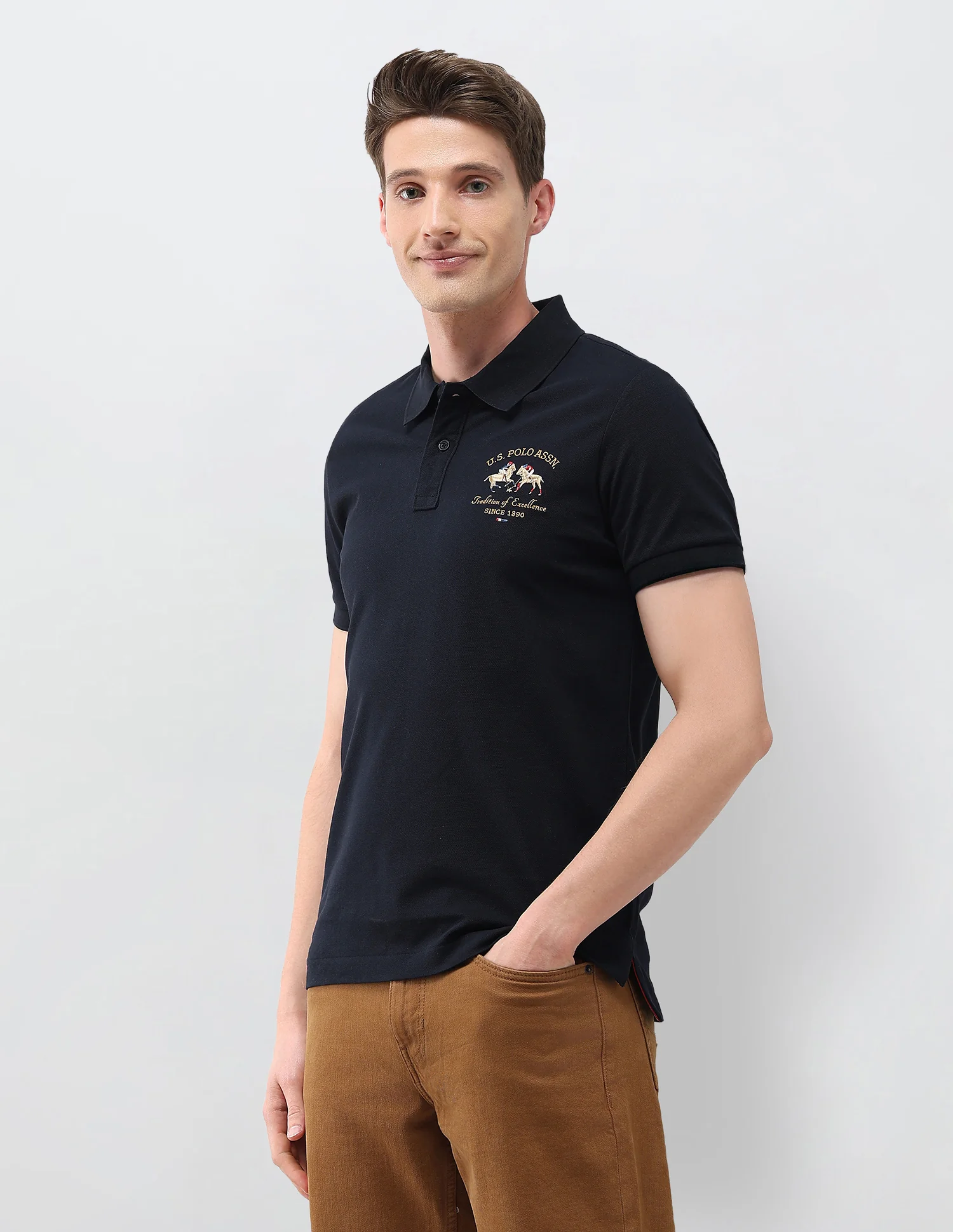 Graphic Embroidered Slim Fit Polo Shirt - Image 4