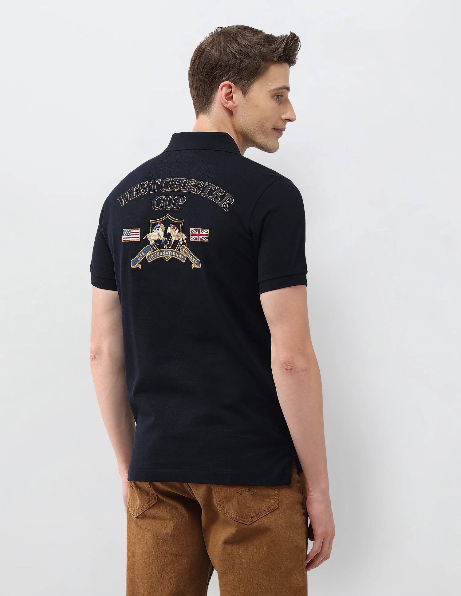 Graphic Embroidered Slim Fit Polo Shirt - Image 5