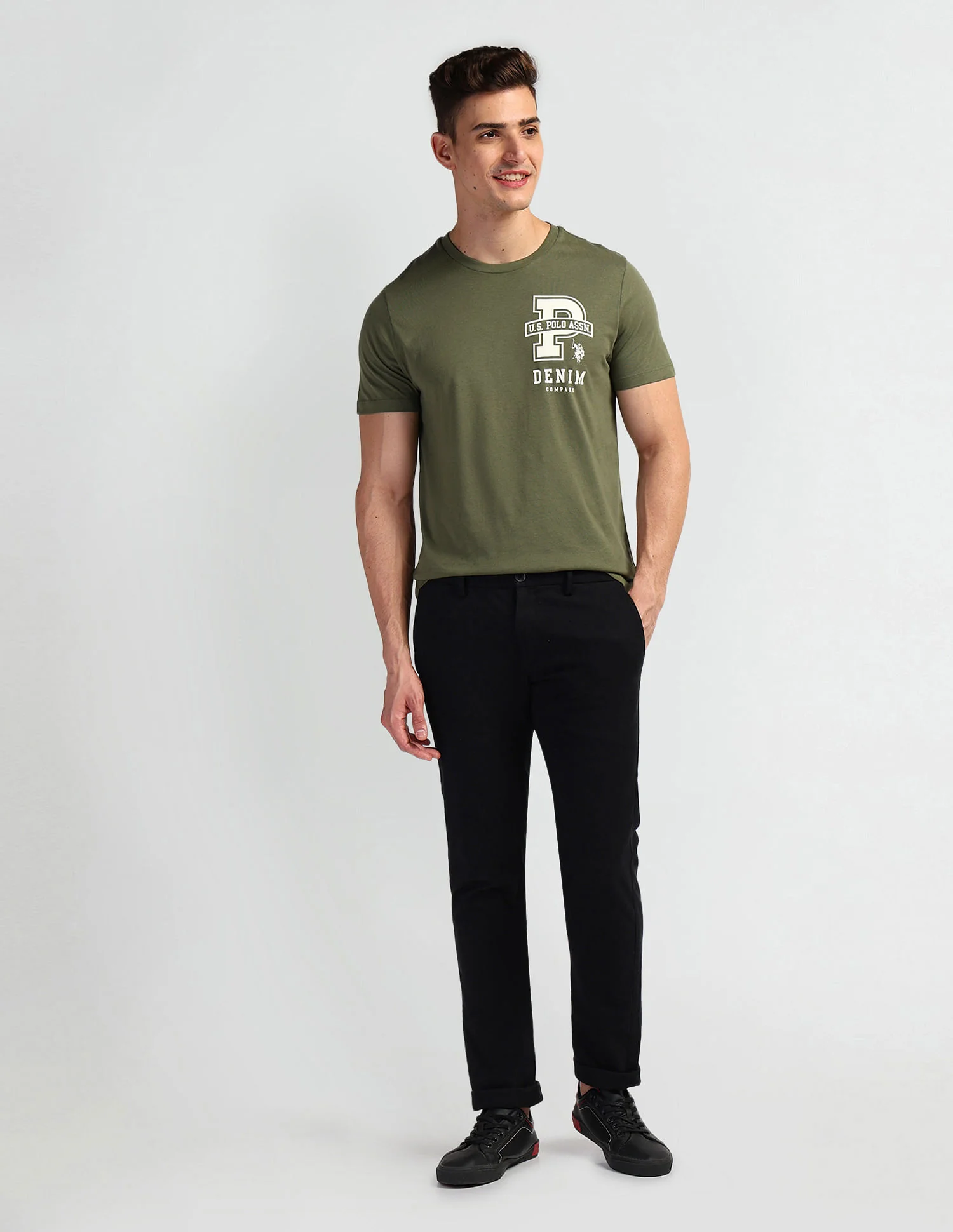 Graphic Print Crew Neck T-Shirt - Image 3