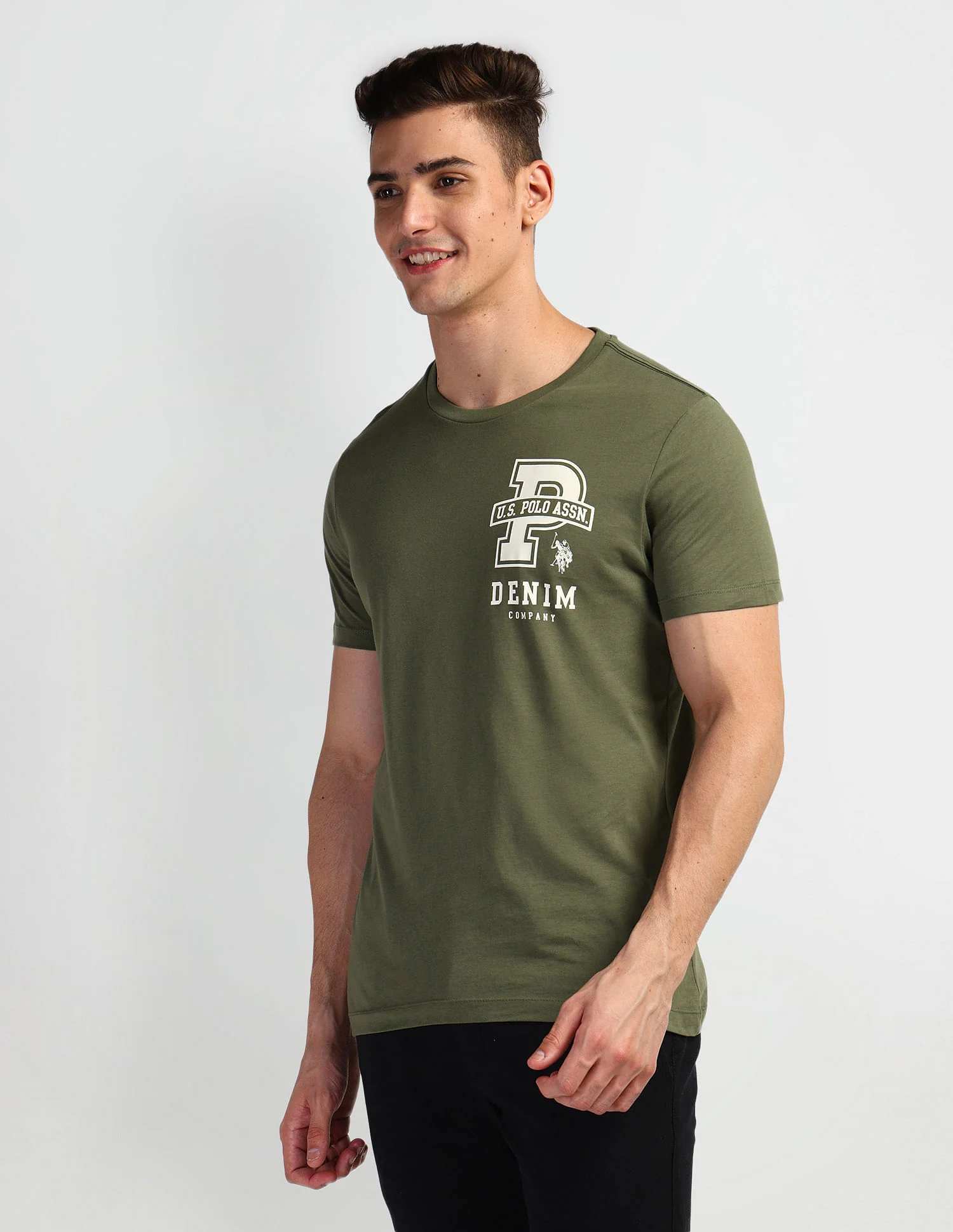 Graphic Print Crew Neck T-Shirt - Image 4