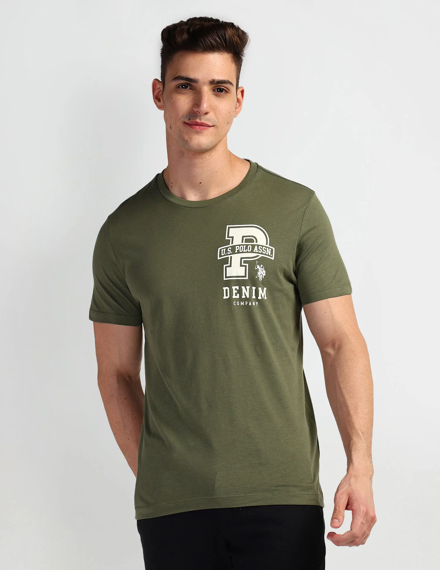 Graphic Print Crew Neck T-Shirt - Image 6