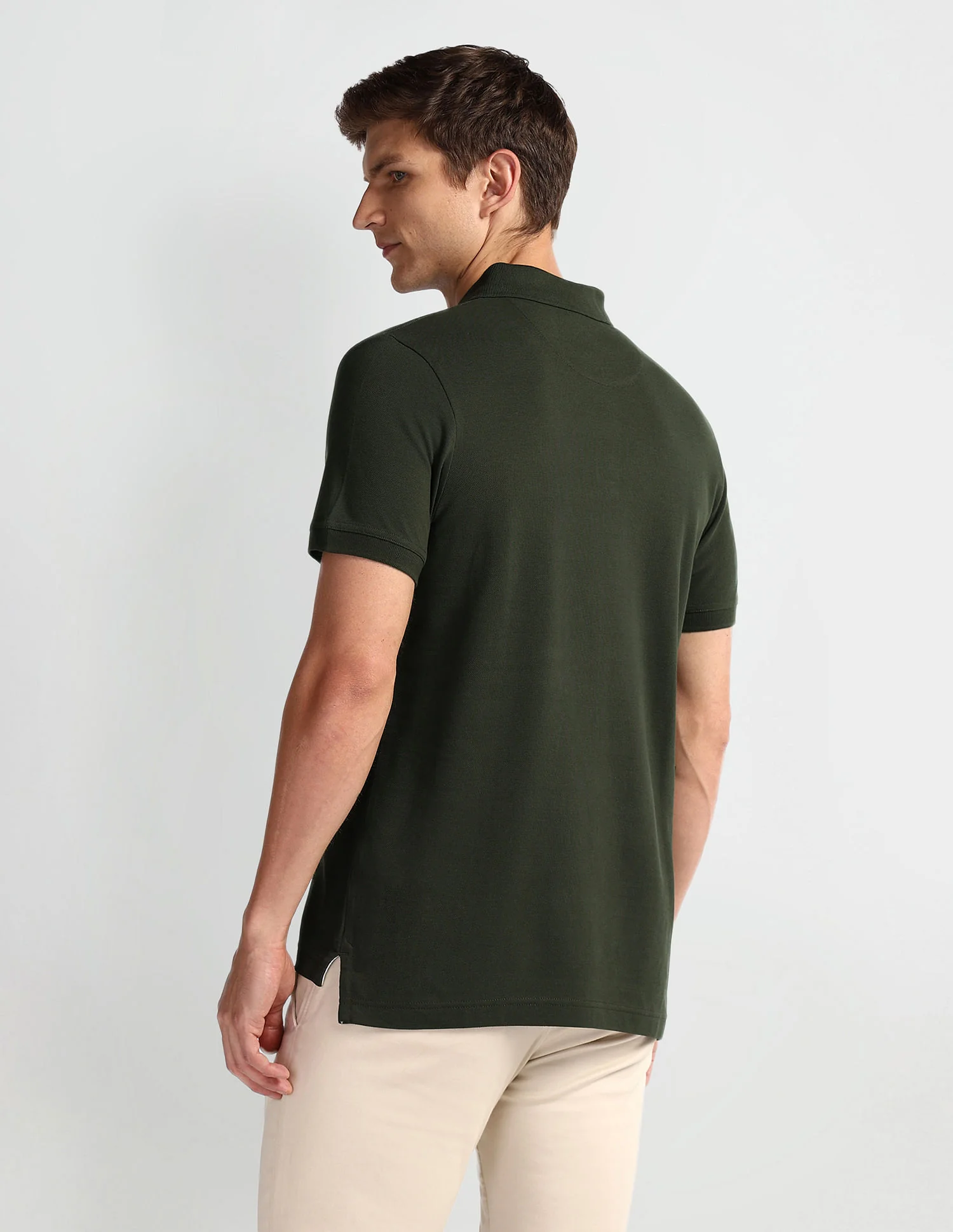 Graphic Print Muscle Fit Polo Shirt - Image 5