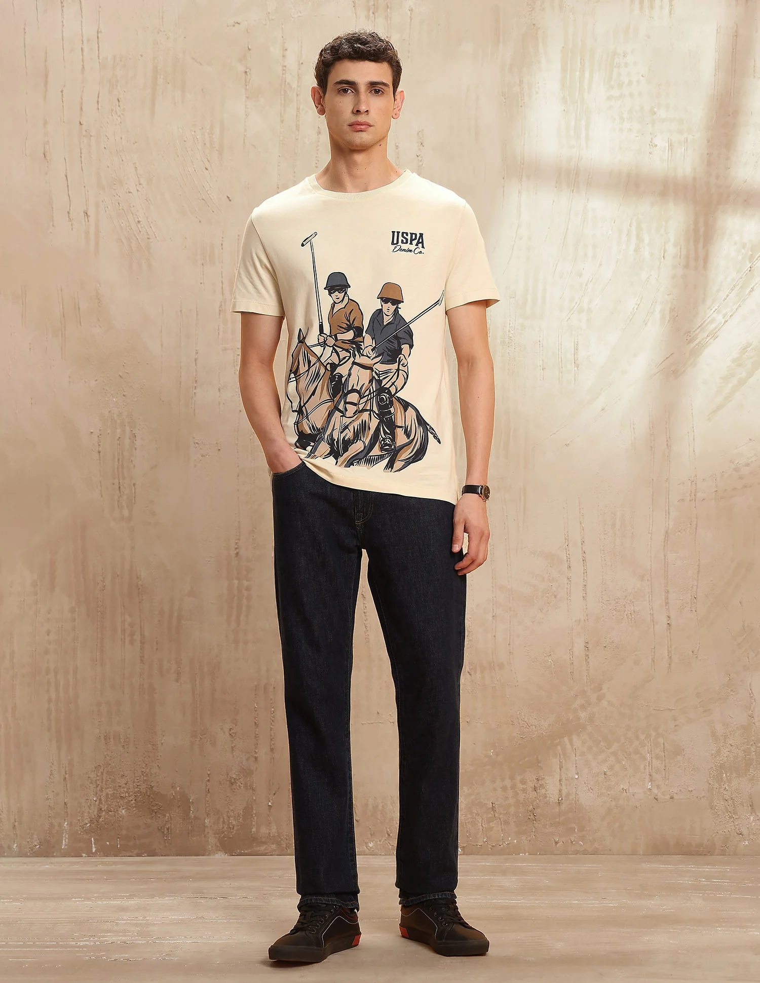 Graphic Printed Legend Of Horseshoe T-Shirt - Image 3