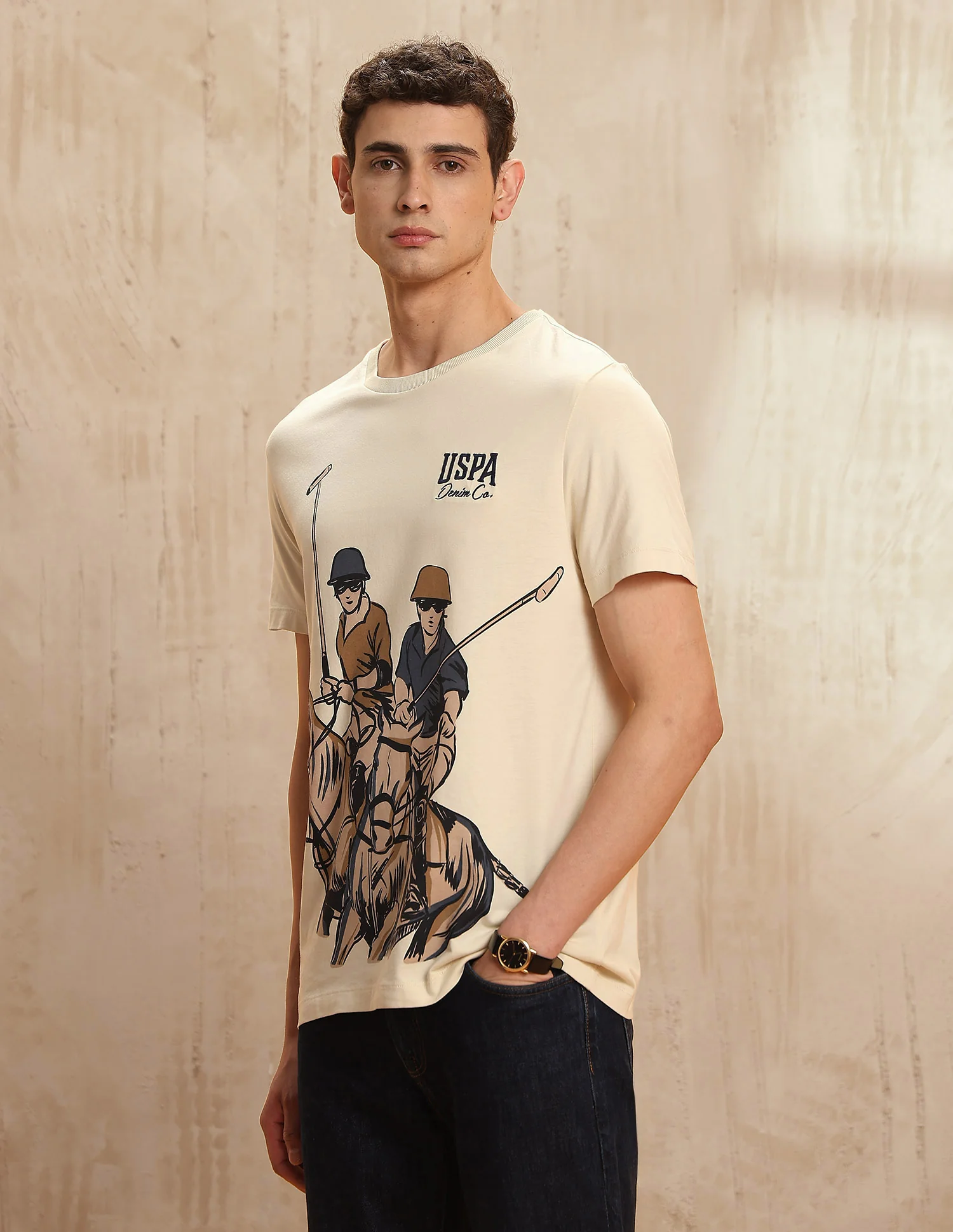 Graphic Printed Legend Of Horseshoe T-Shirt - Image 4