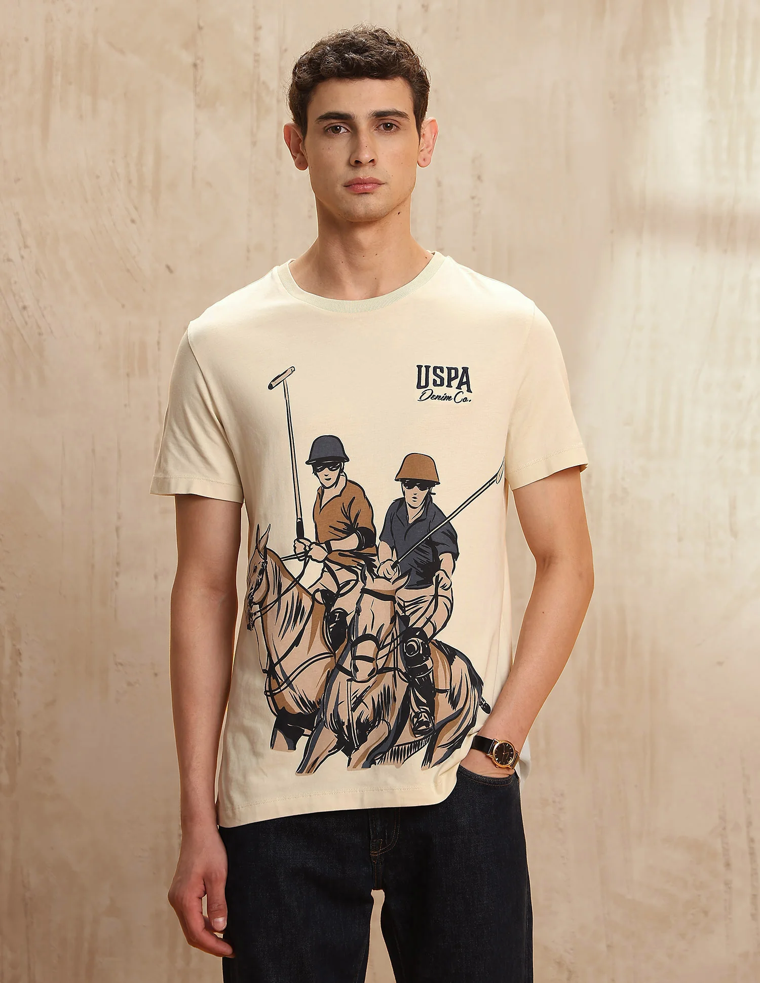 Graphic Printed Legend Of Horseshoe T-Shirt - Image 6