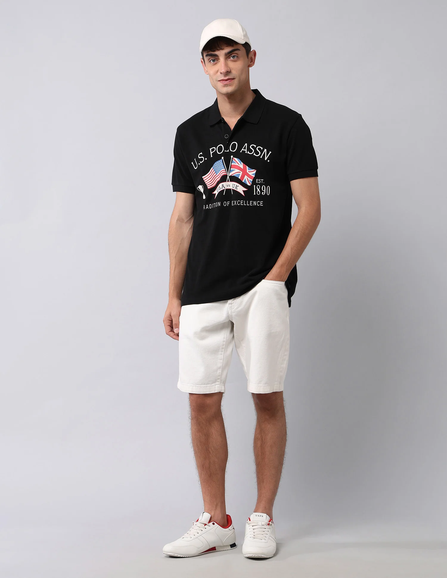 Graphic Printed Muscle Fit Polo Shirt - Image 3