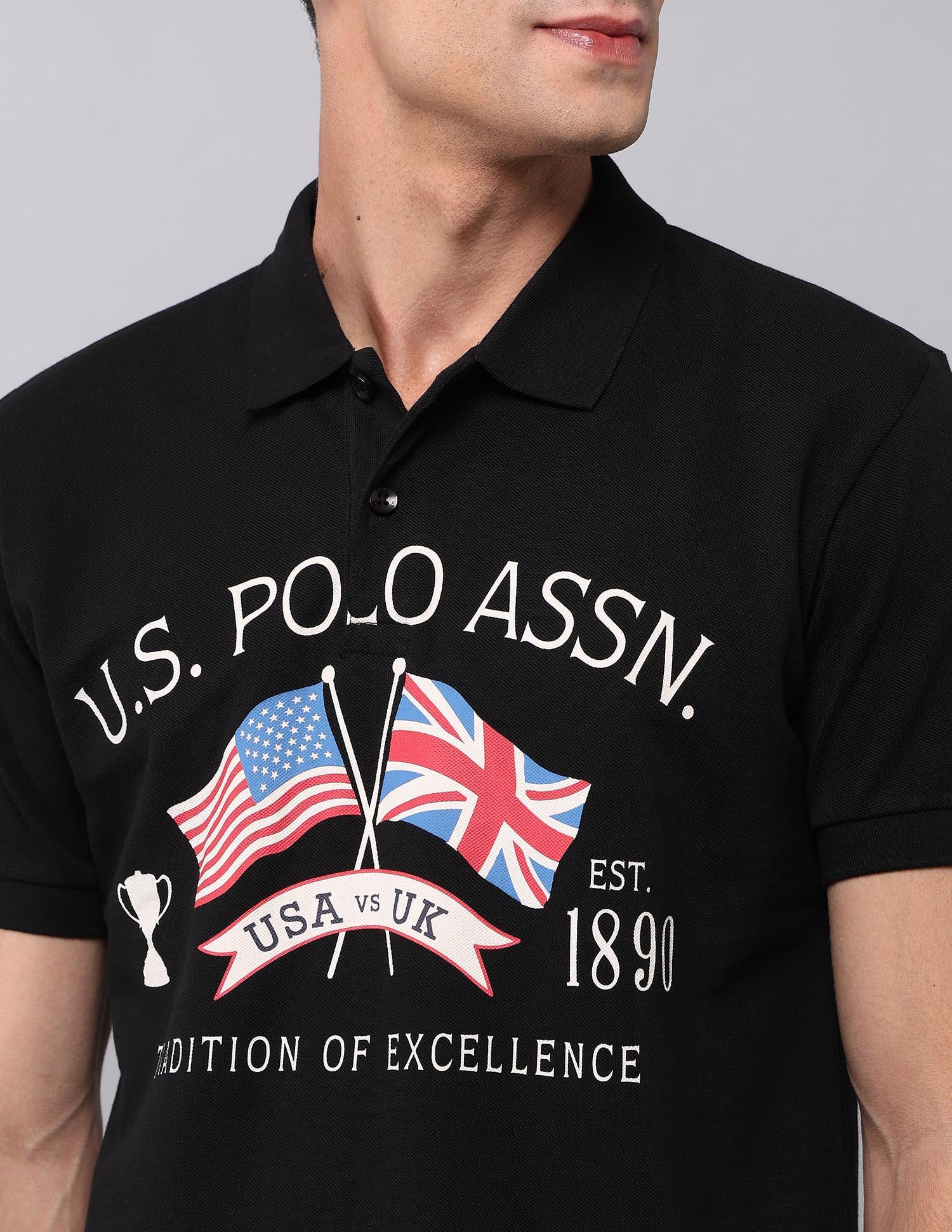 Graphic Printed Muscle Fit Polo Shirt - Image 7