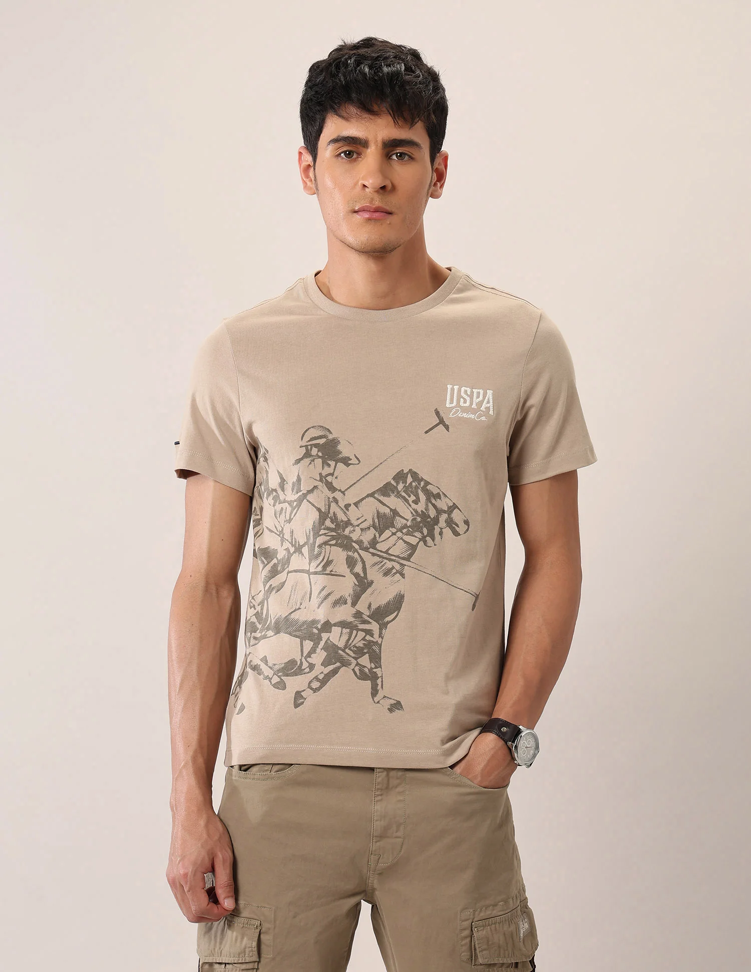 Graphic Printed Muscle Fit T-Shirt