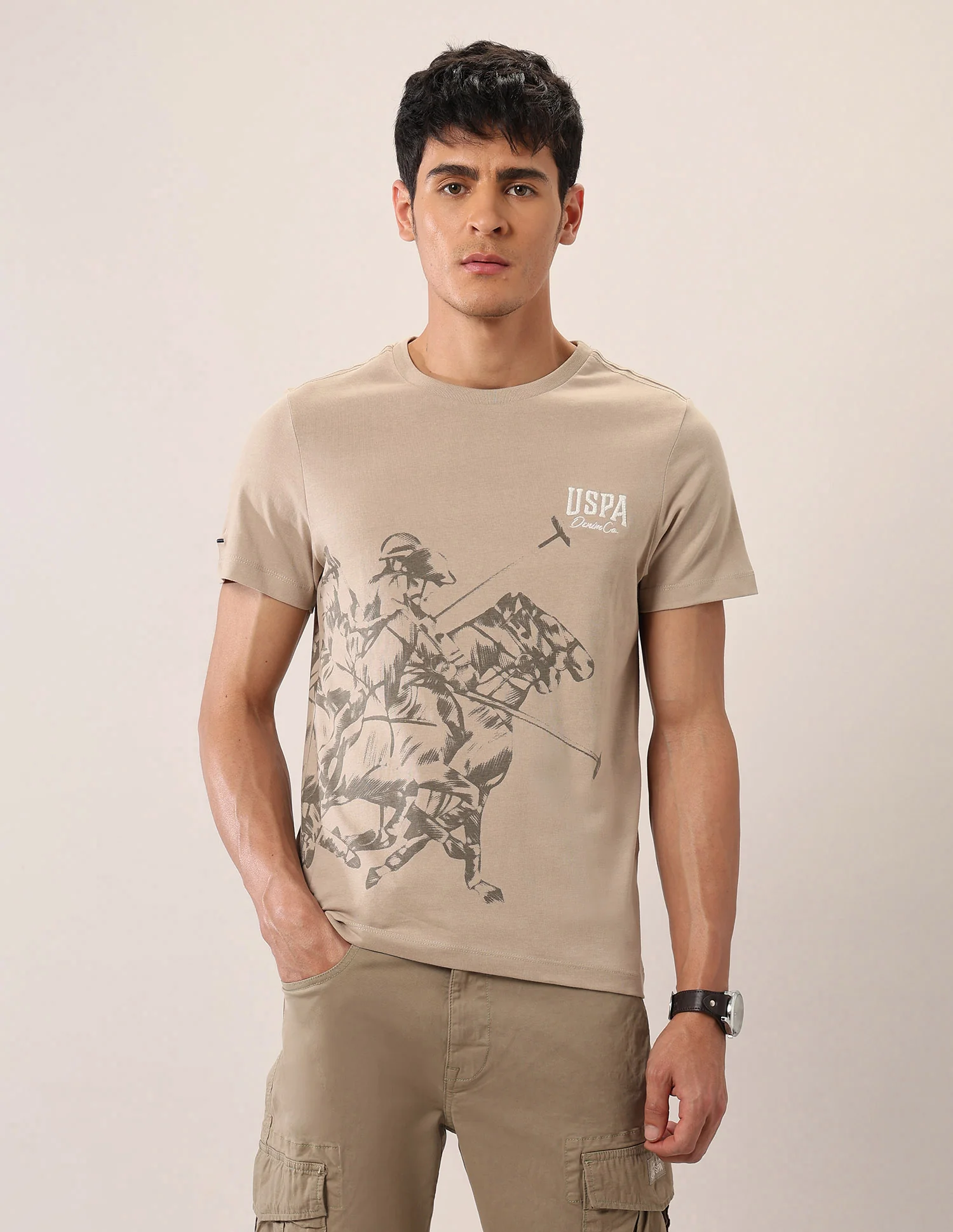 Graphic Printed Muscle Fit T-Shirt - Image 6