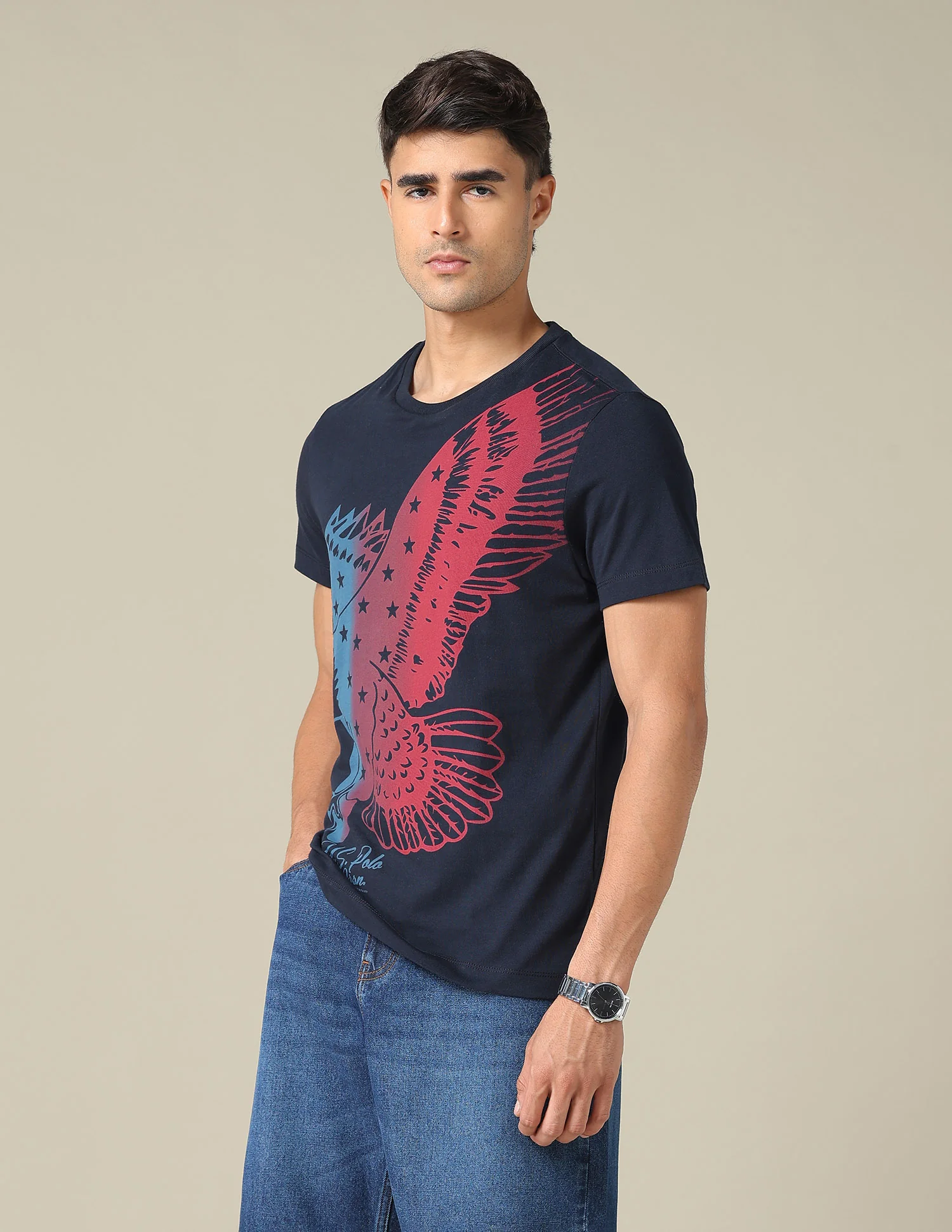 Graphic Printed Muscle Fit T-Shirt - Image 4