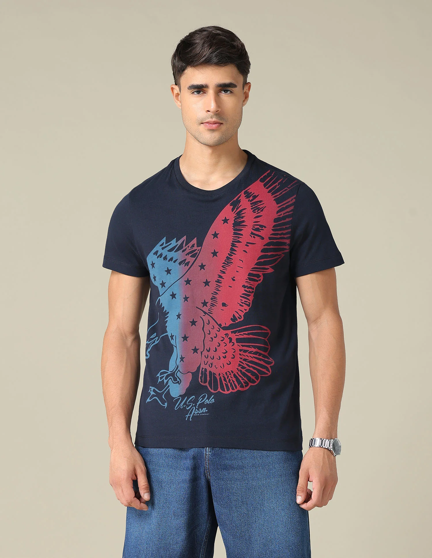 Graphic Printed Muscle Fit T-Shirt - Image 6