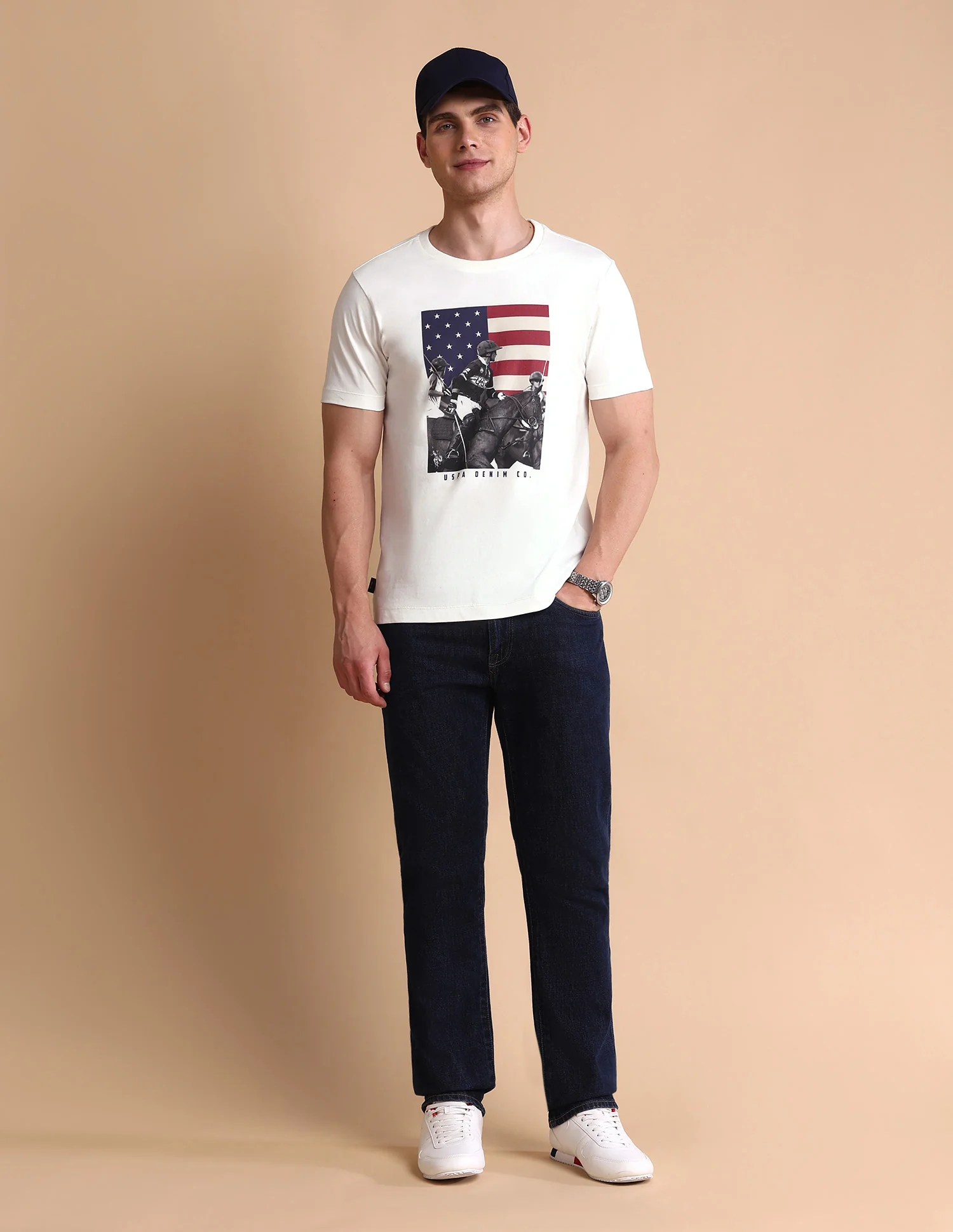 Graphic Printed Muscle Fit T-Shirt - Image 3