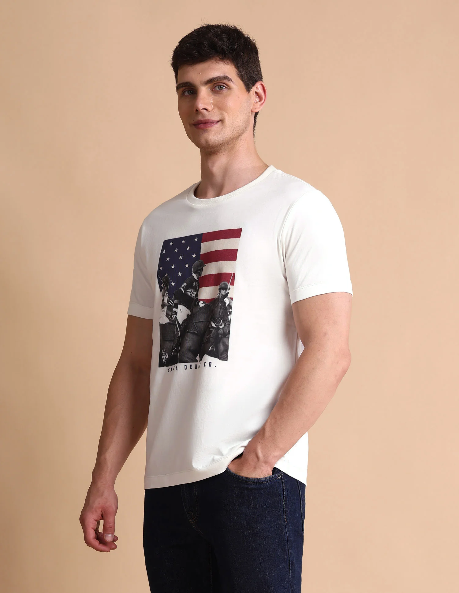 Graphic Printed Muscle Fit T-Shirt - Image 4