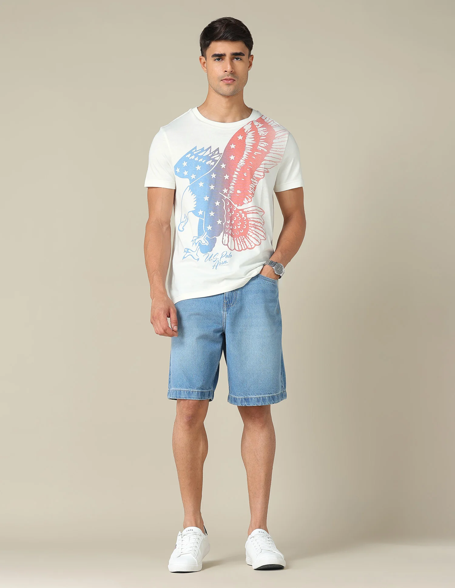 Graphic Printed Muscle Fit T-Shirt - Image 3