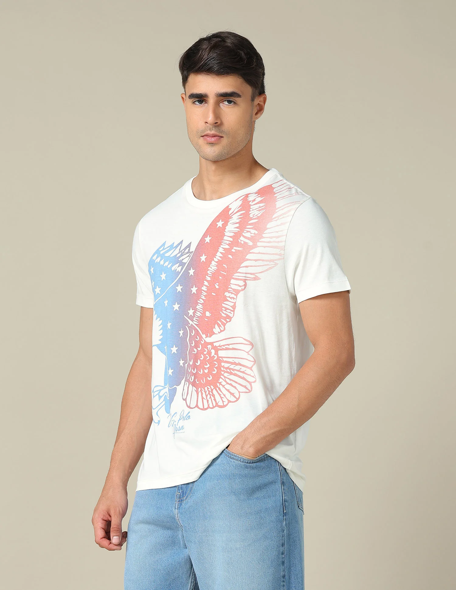 Graphic Printed Muscle Fit T-Shirt - Image 4