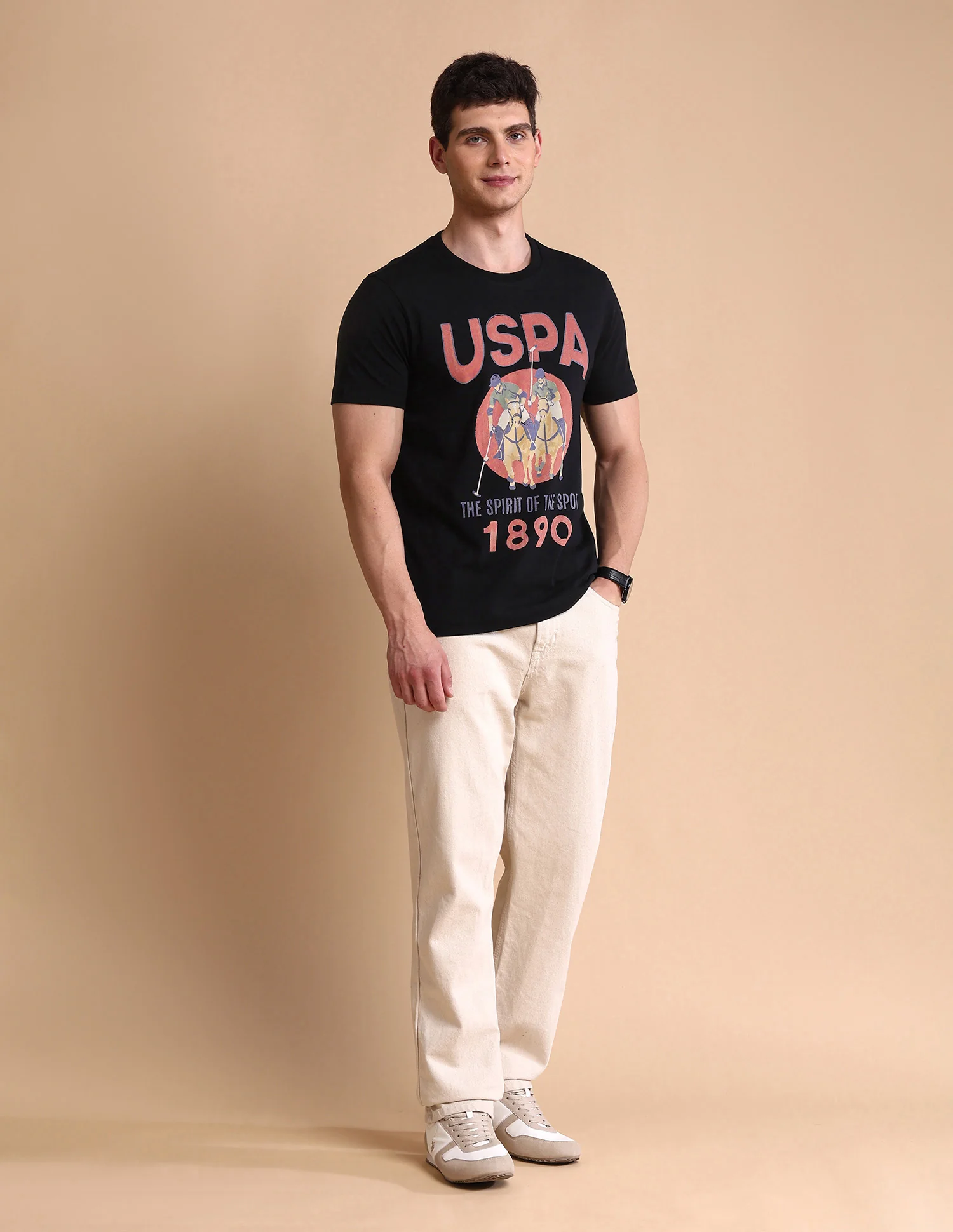 Graphic Printed Muscle Fit T-Shirt - Image 3