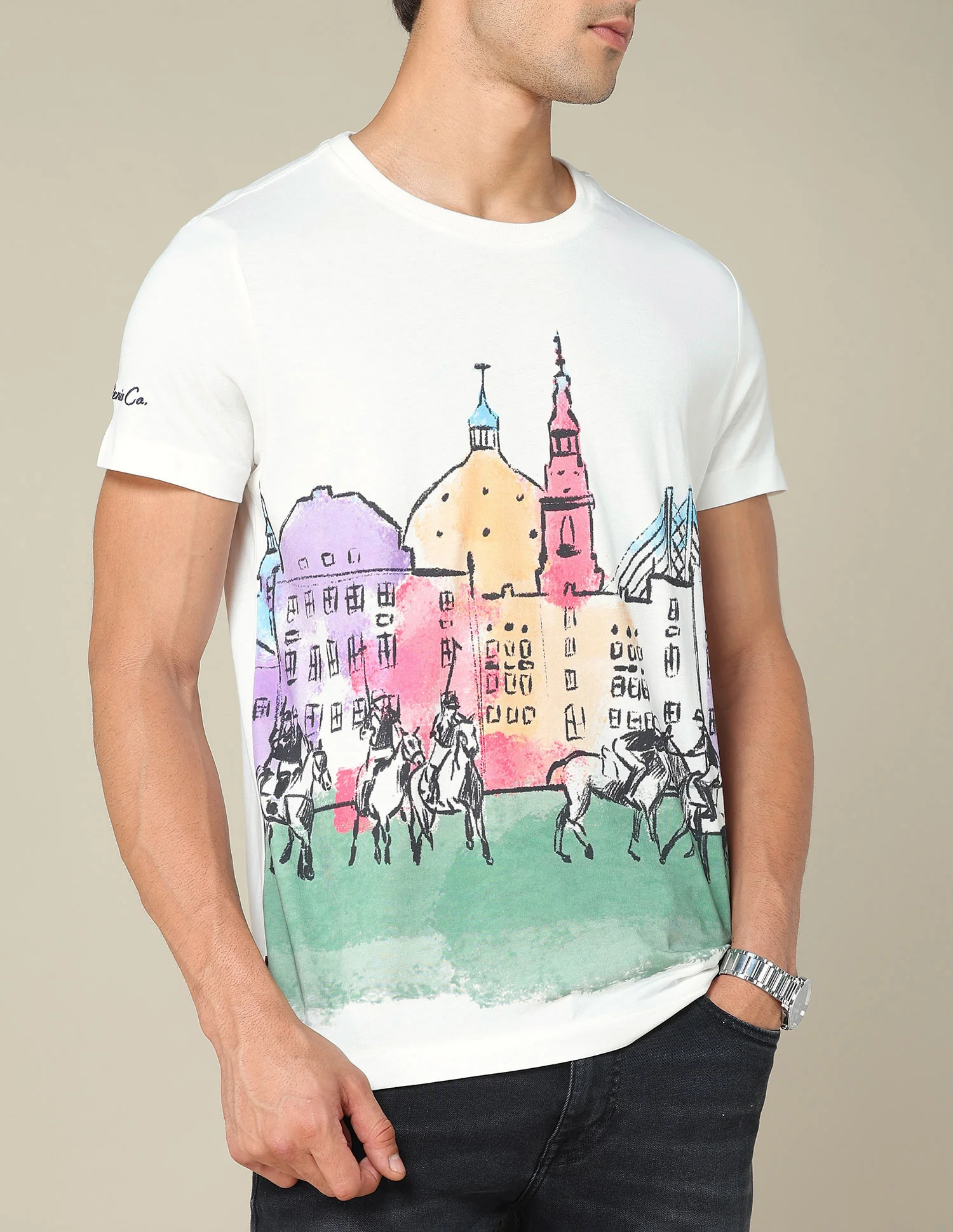 Graphic Printed Muscle Fit T-Shirt - Image 7