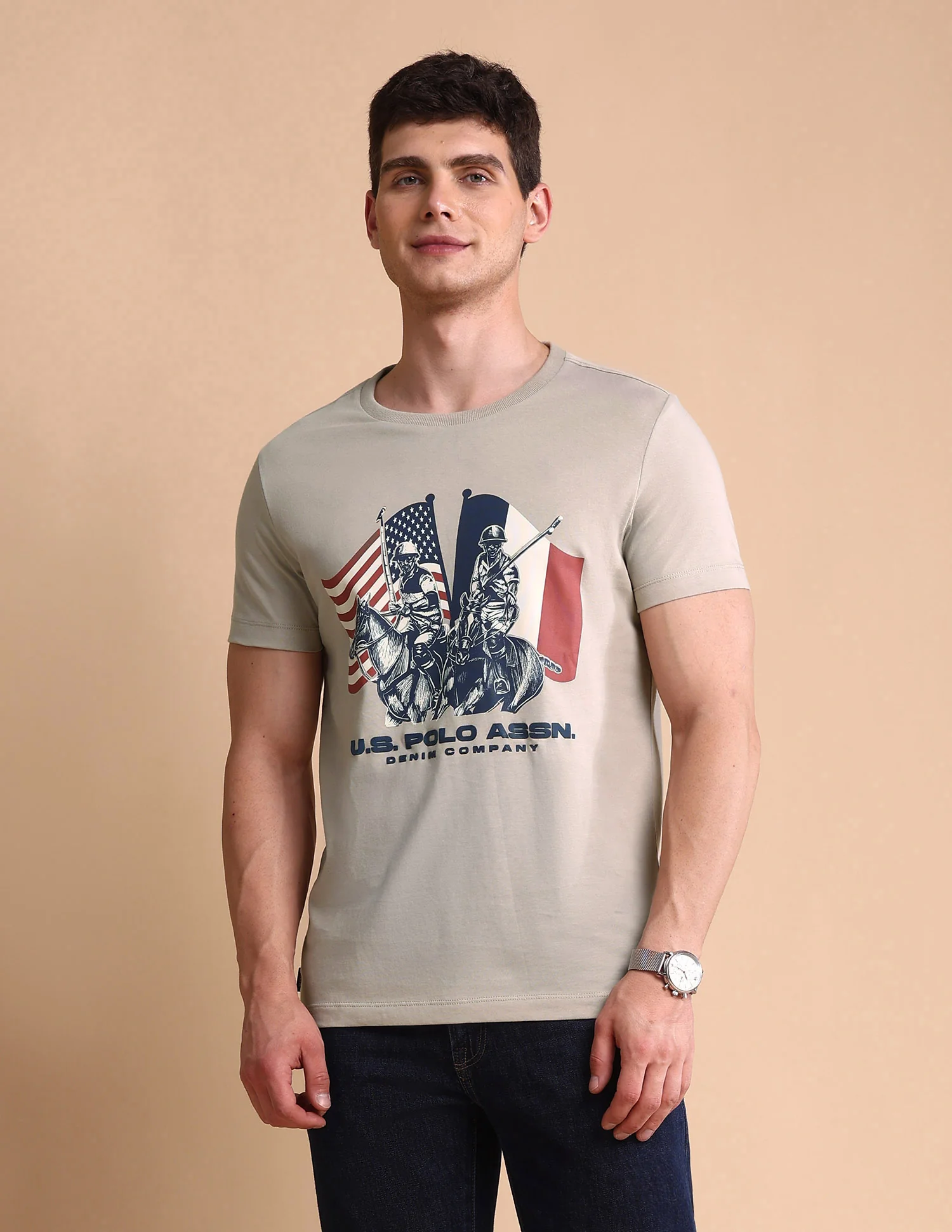 Graphic Printed Muscle Fit T-Shirt