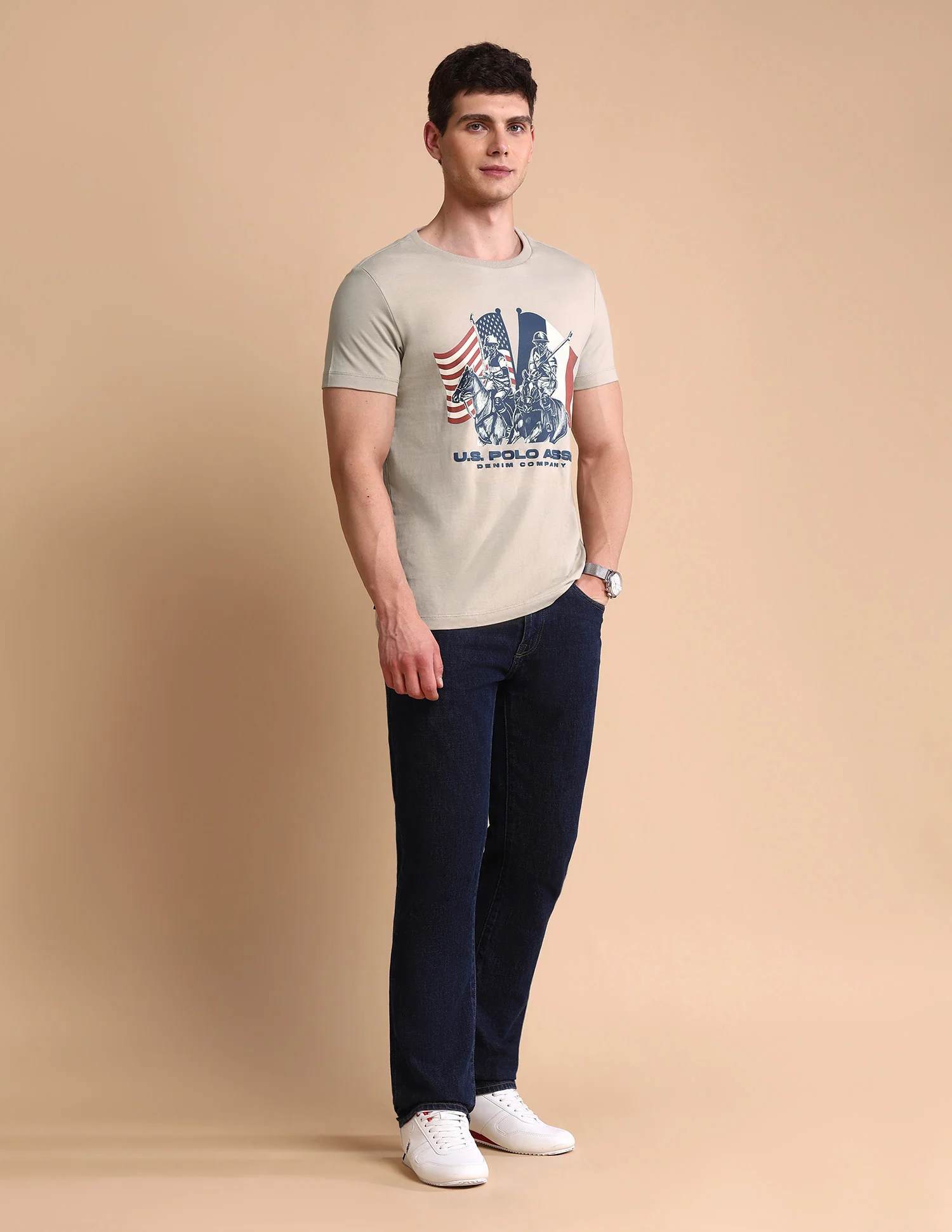 Graphic Printed Muscle Fit T-Shirt - Image 3
