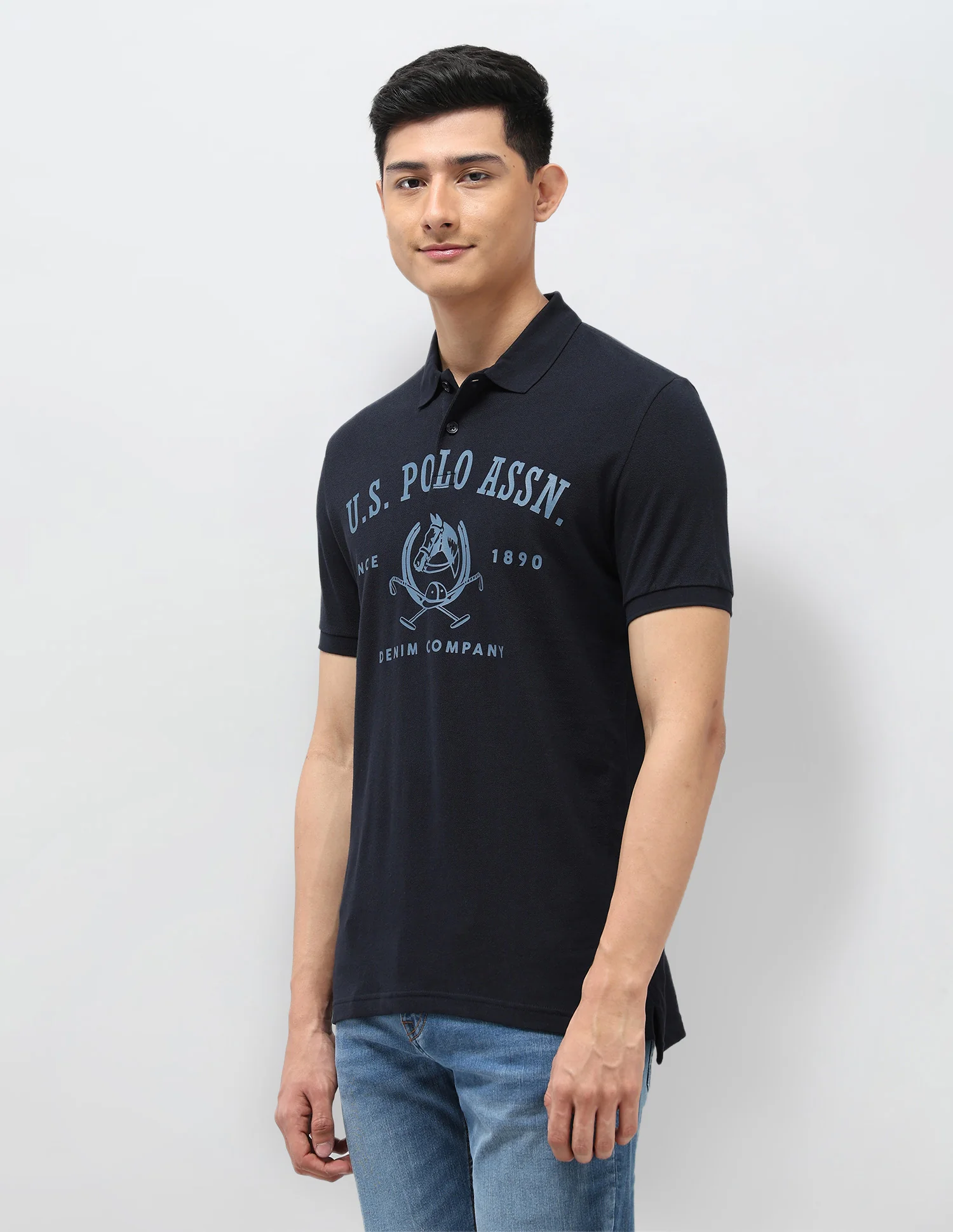 Graphic Printed Pure Cotton Polo Shirt - Image 4